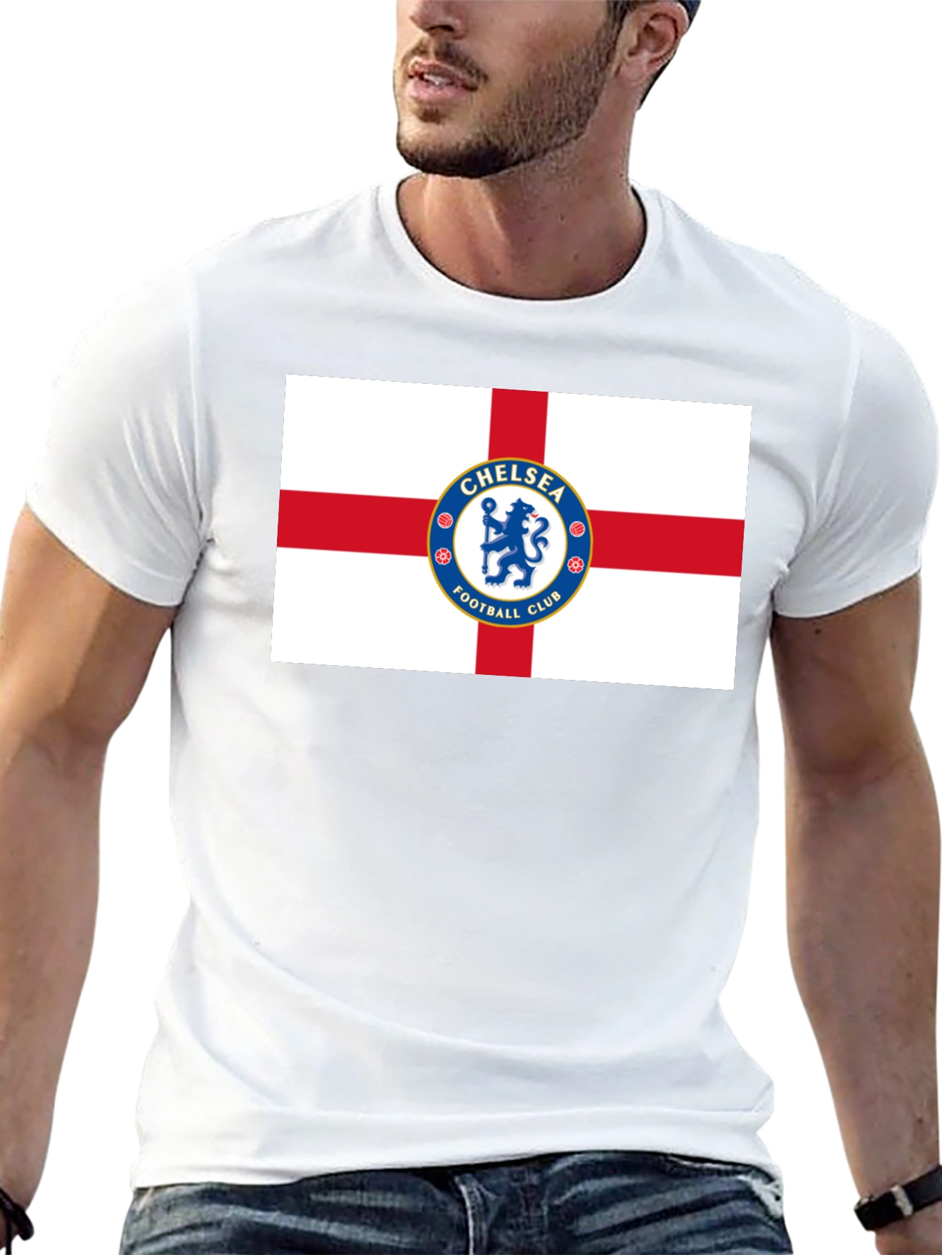 Chelsea Football Club England Flag Graphic Tee