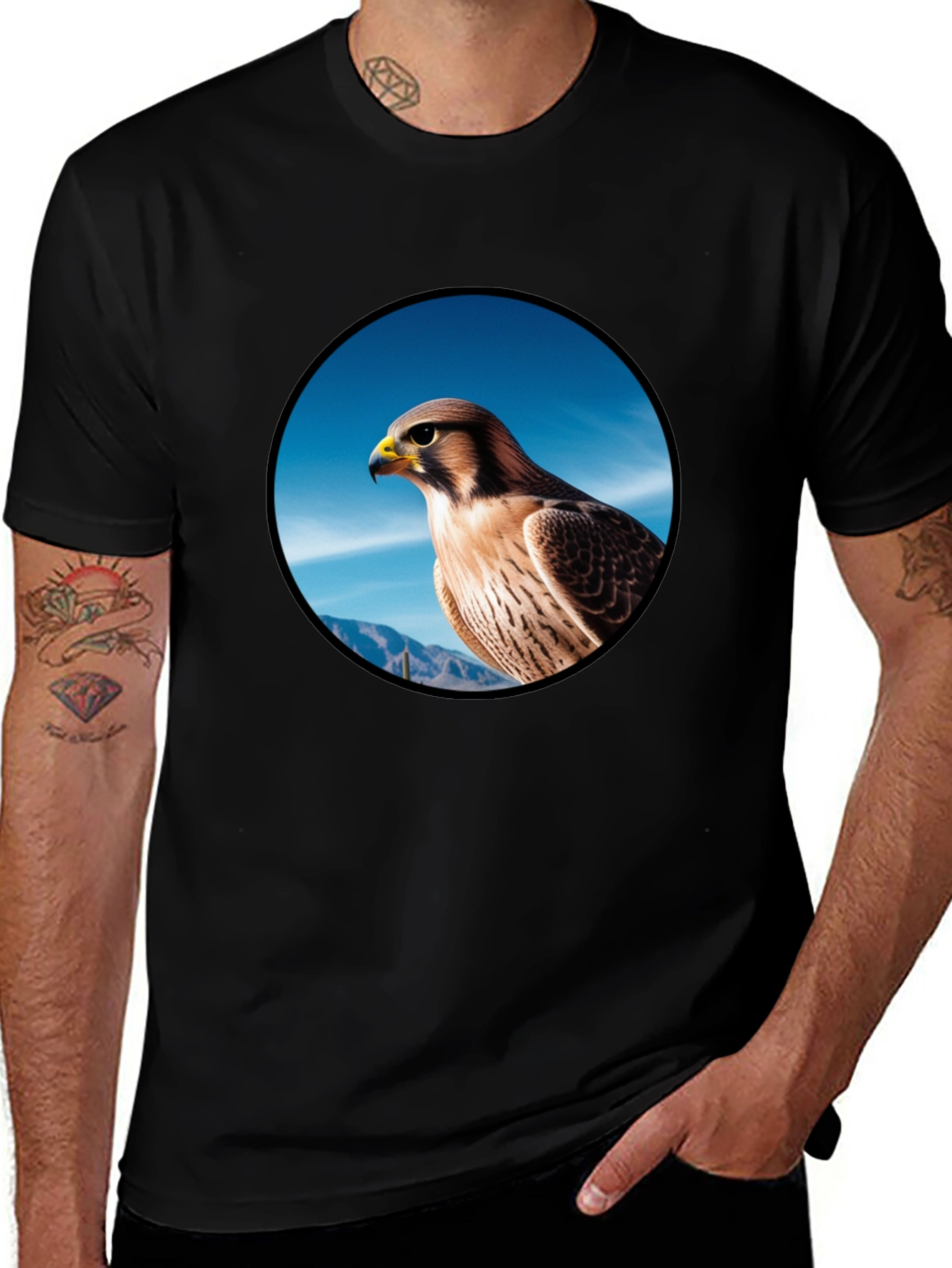 Falcon Graphic Tee - Mens Black T-Shirt