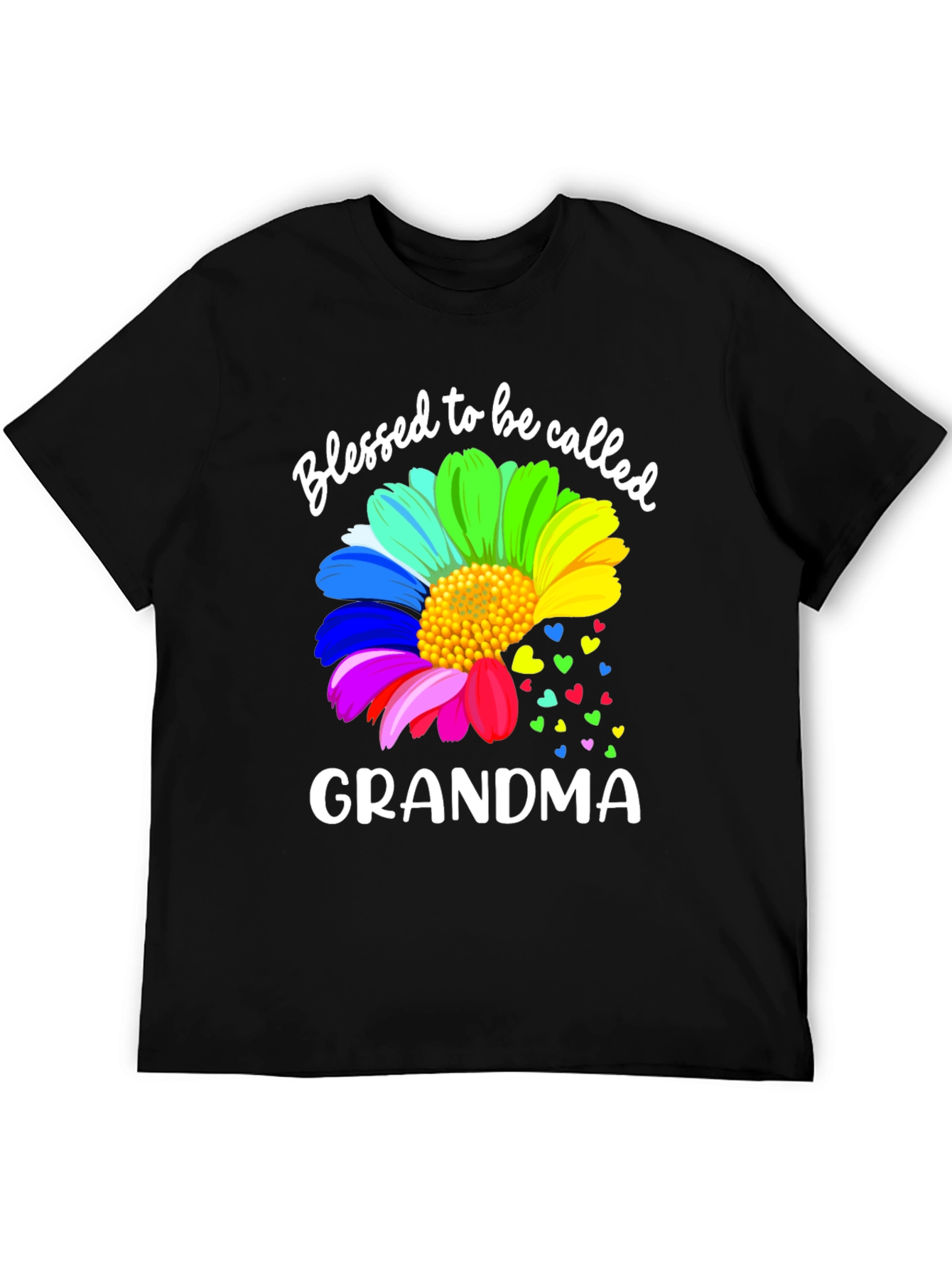 Blessed Grandma Rainbow Flower T-Shirt