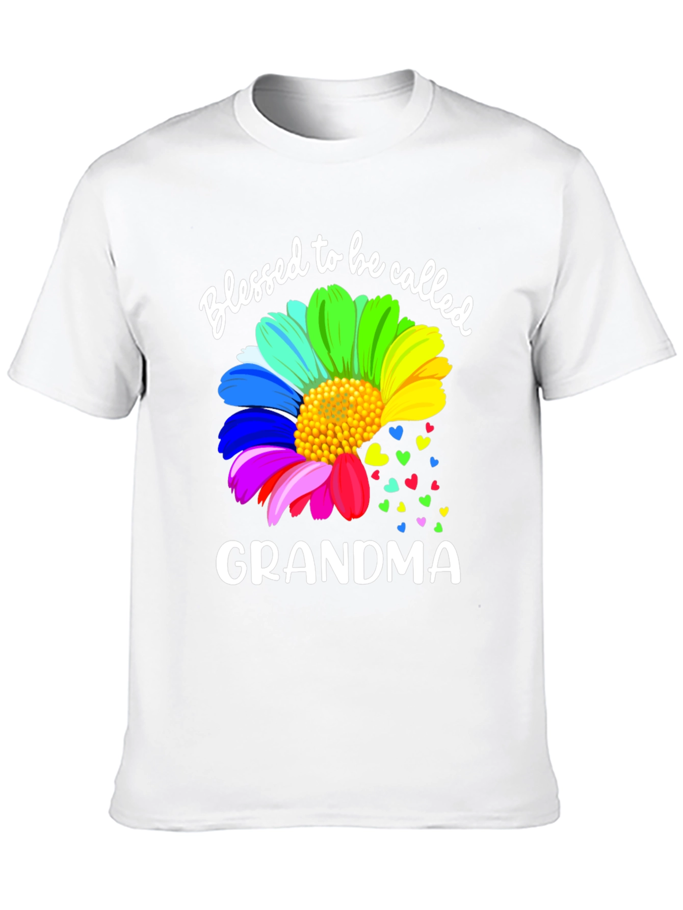 Blessed Grandma Rainbow Flower T-Shirt