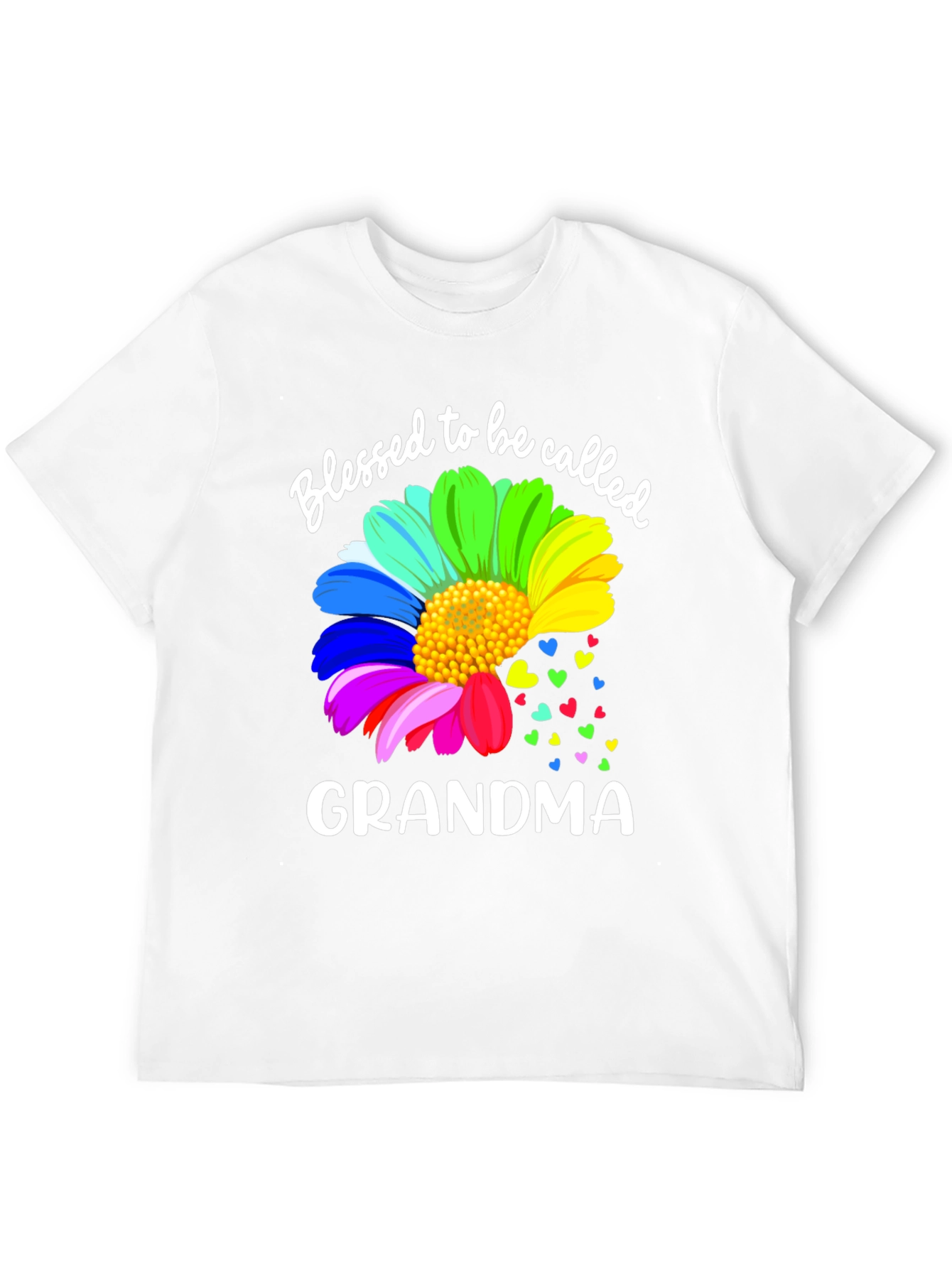 Blessed Grandma Rainbow Flower T-Shirt