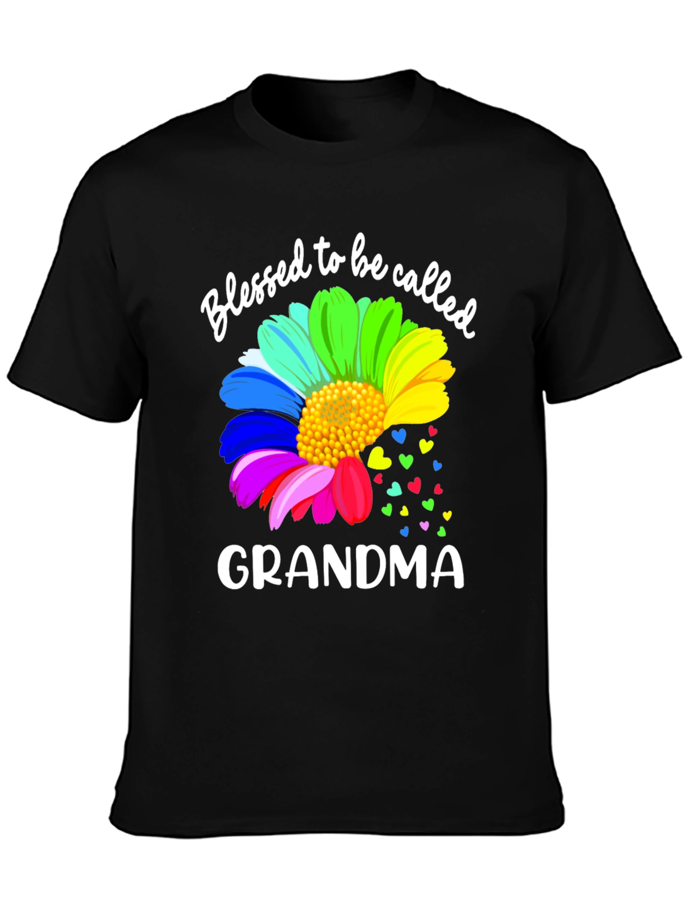 Blessed Grandma Rainbow Flower T-Shirt
