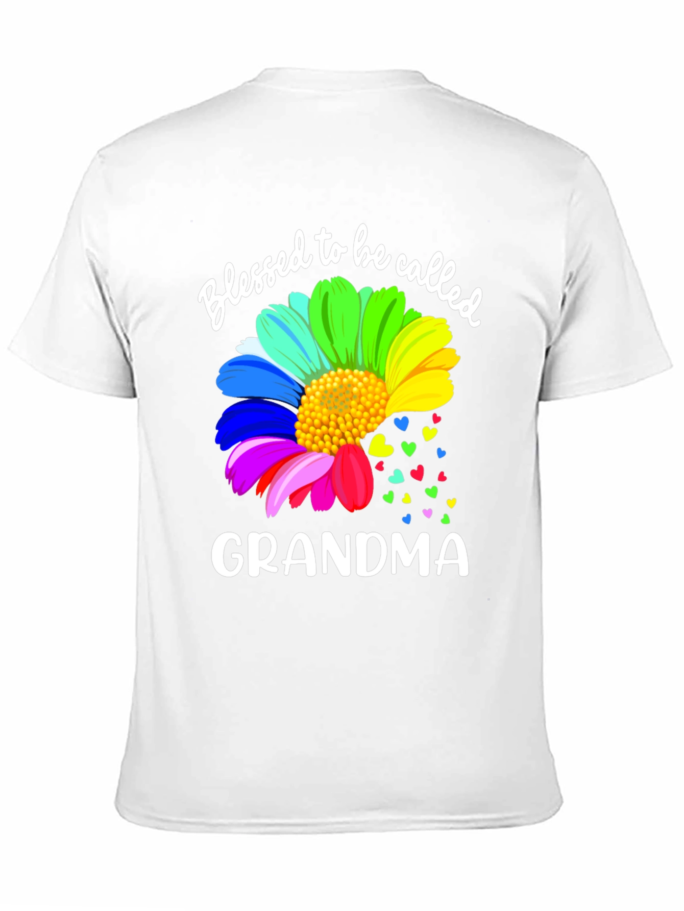 Blessed Grandma Rainbow Flower T-Shirt