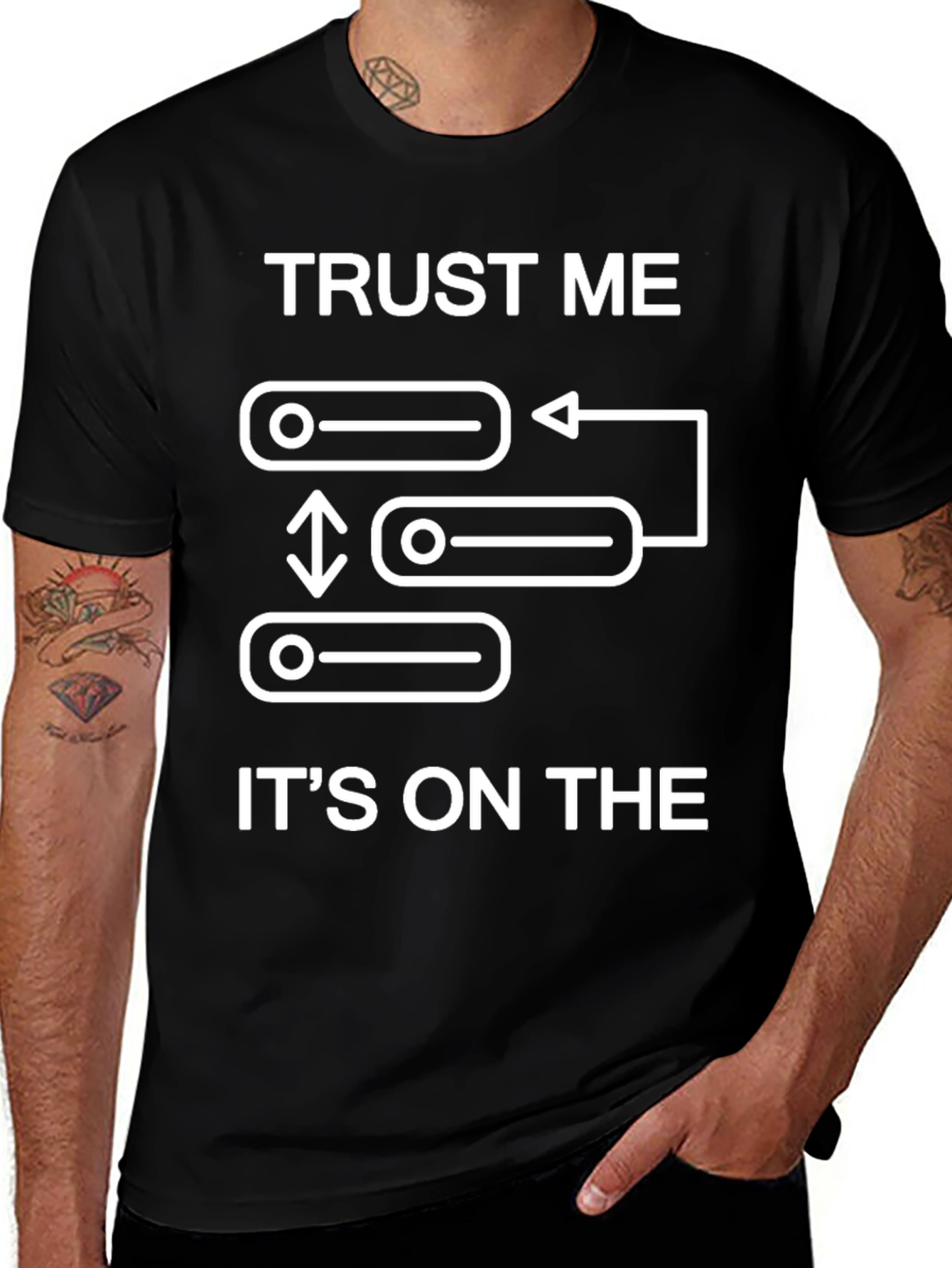 Trust Me Its On The Cloud Black T-Shirt