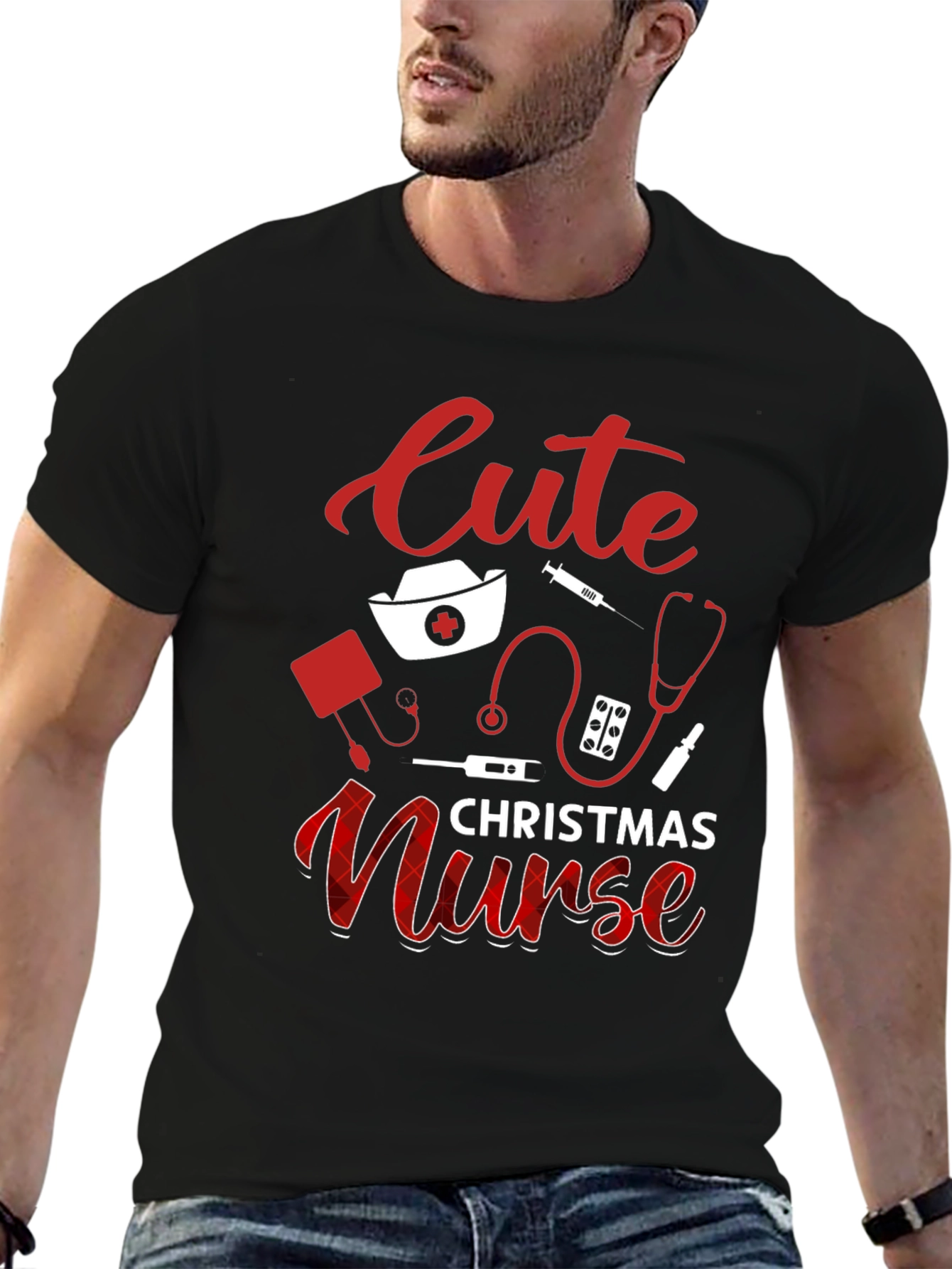 Cute Christmas Nurse T-Shirt