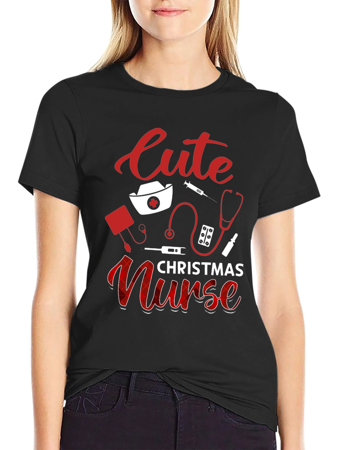 Cute Christmas Nurse T-Shirt