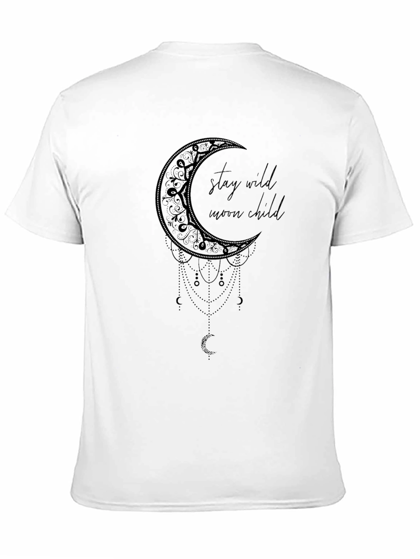 Stay Wild Moon Child Black Graphic Tee