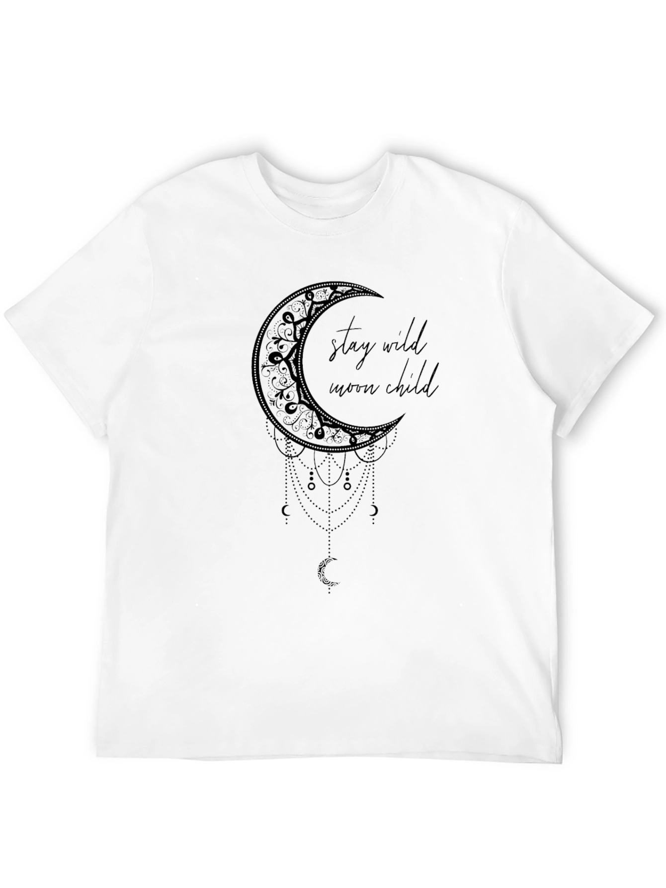 Stay Wild Moon Child Black Graphic Tee