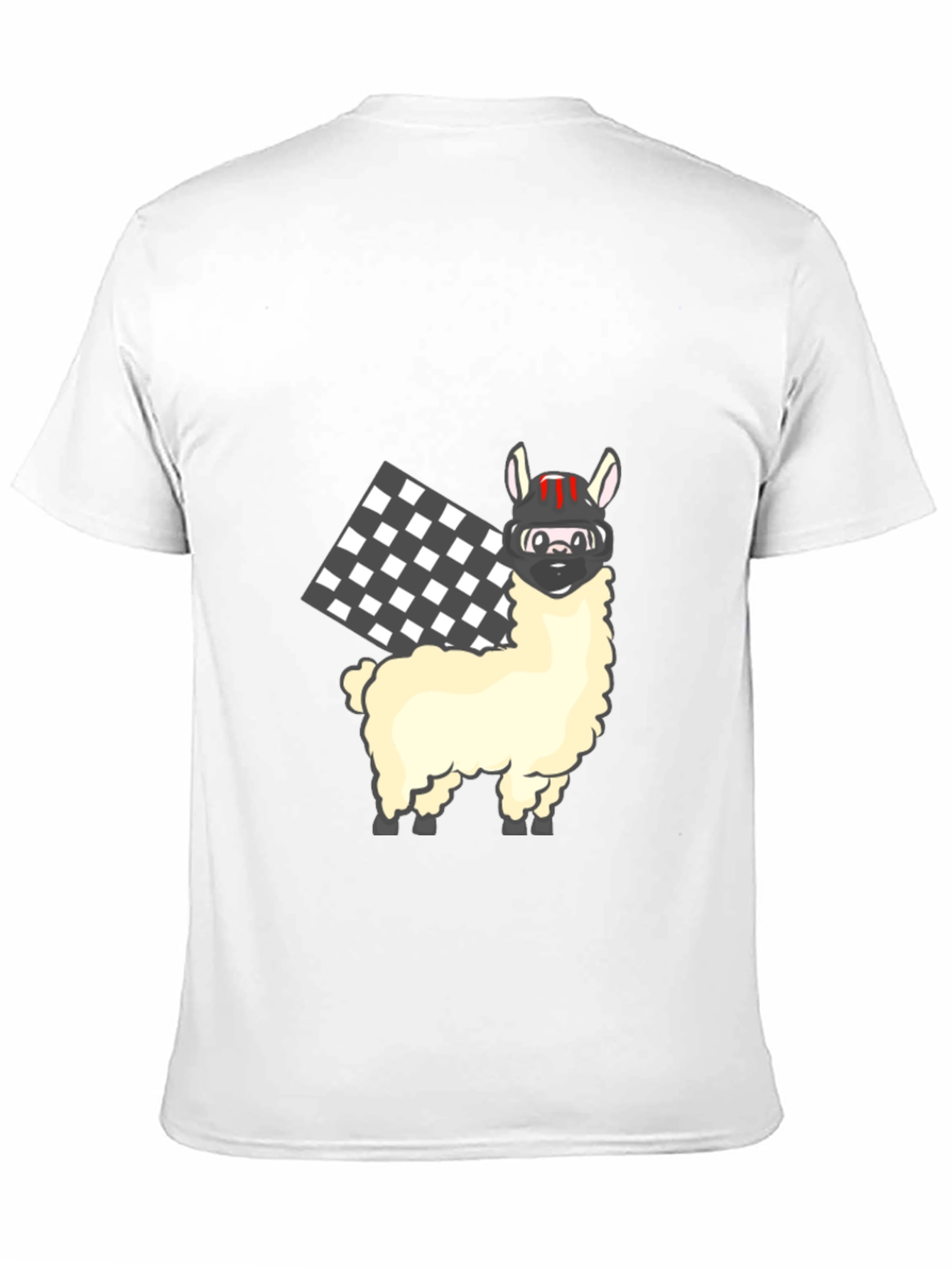 Llama Racer Black T-Shirt