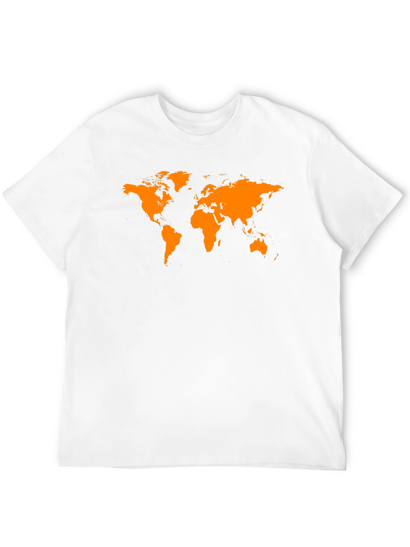 World Map Graphic Tee - Black Casual T-Shirt