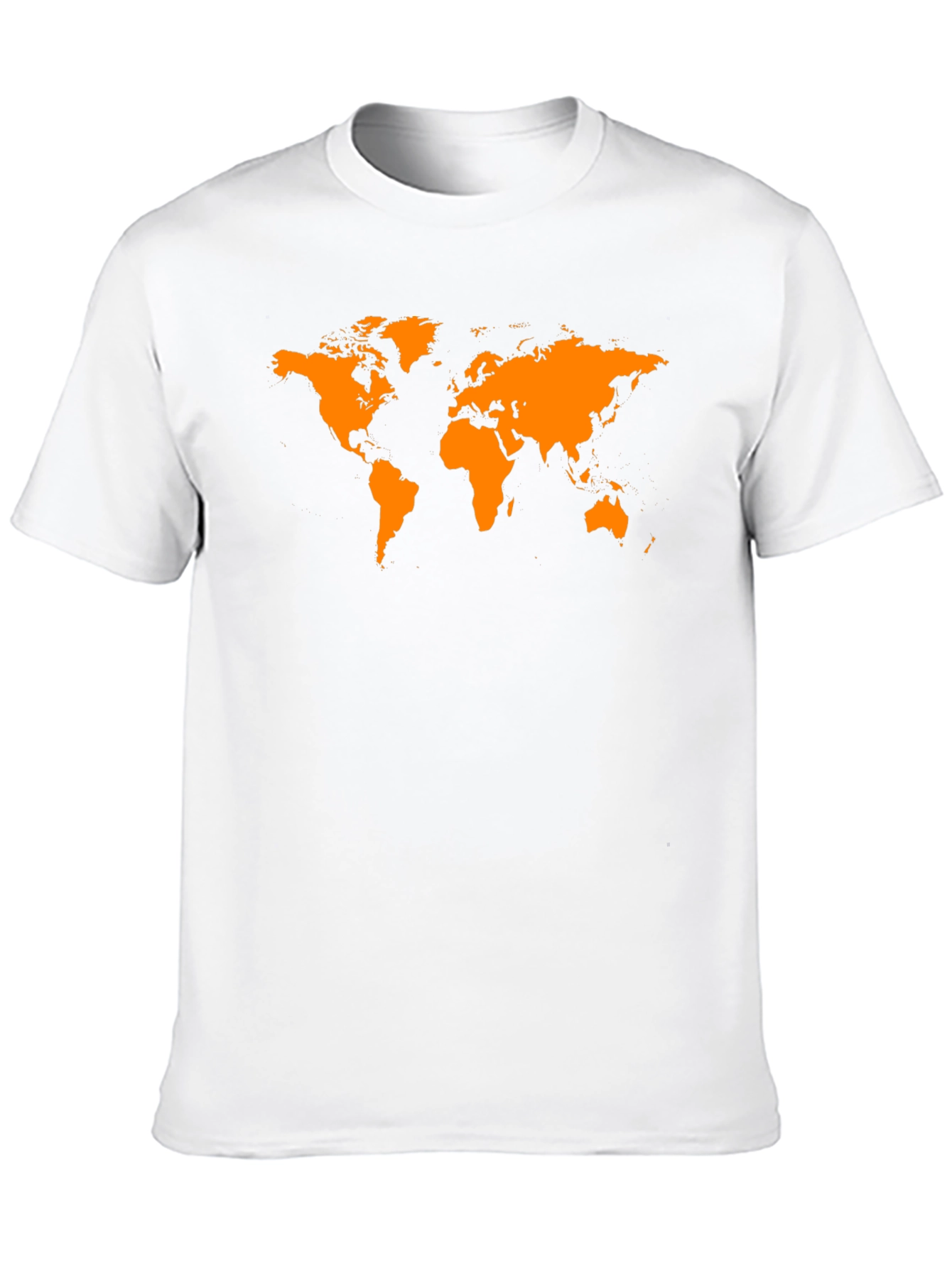 World Map Graphic Tee - Black Casual T-Shirt