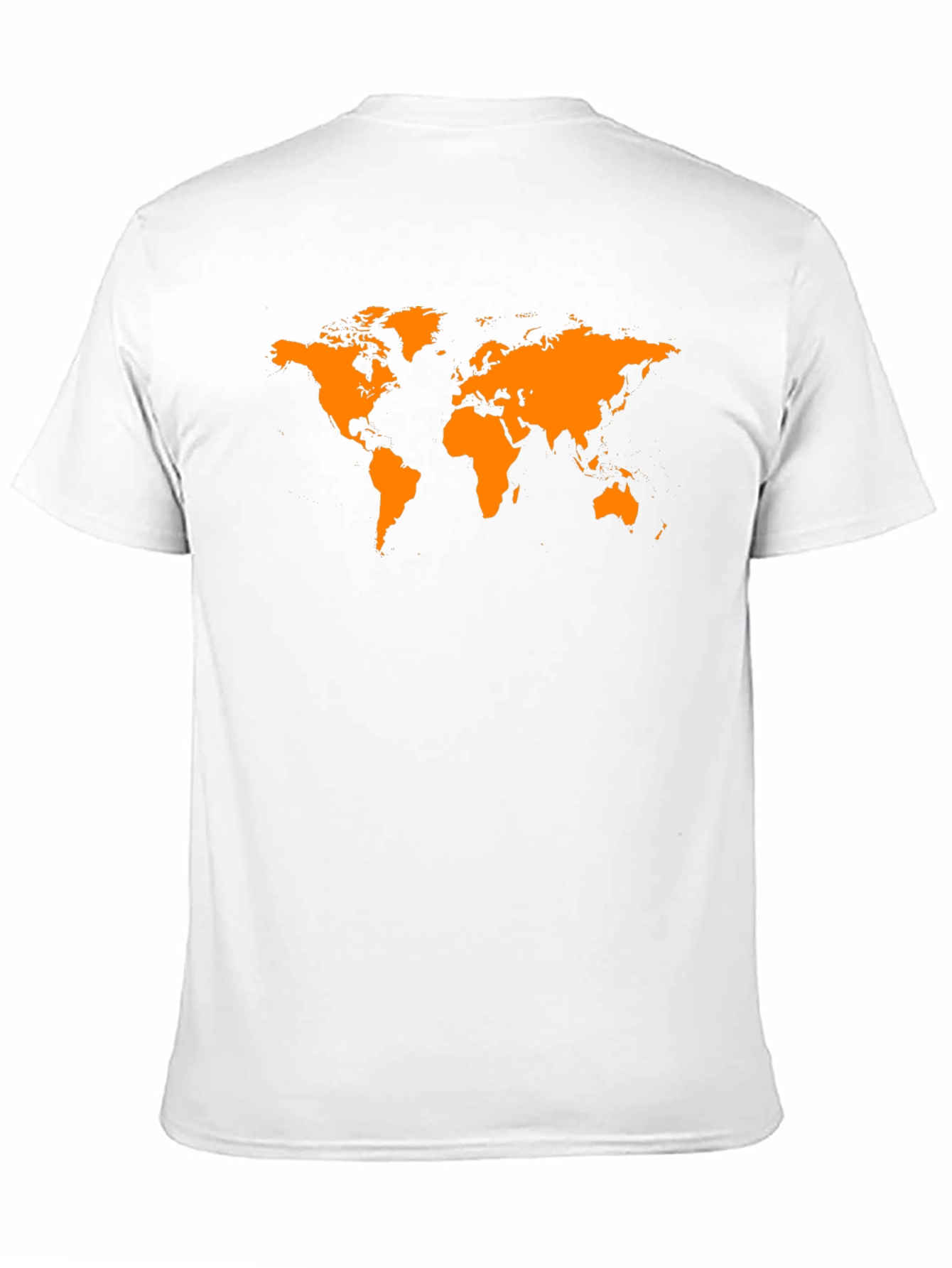 World Map Graphic Tee - Black Casual T-Shirt