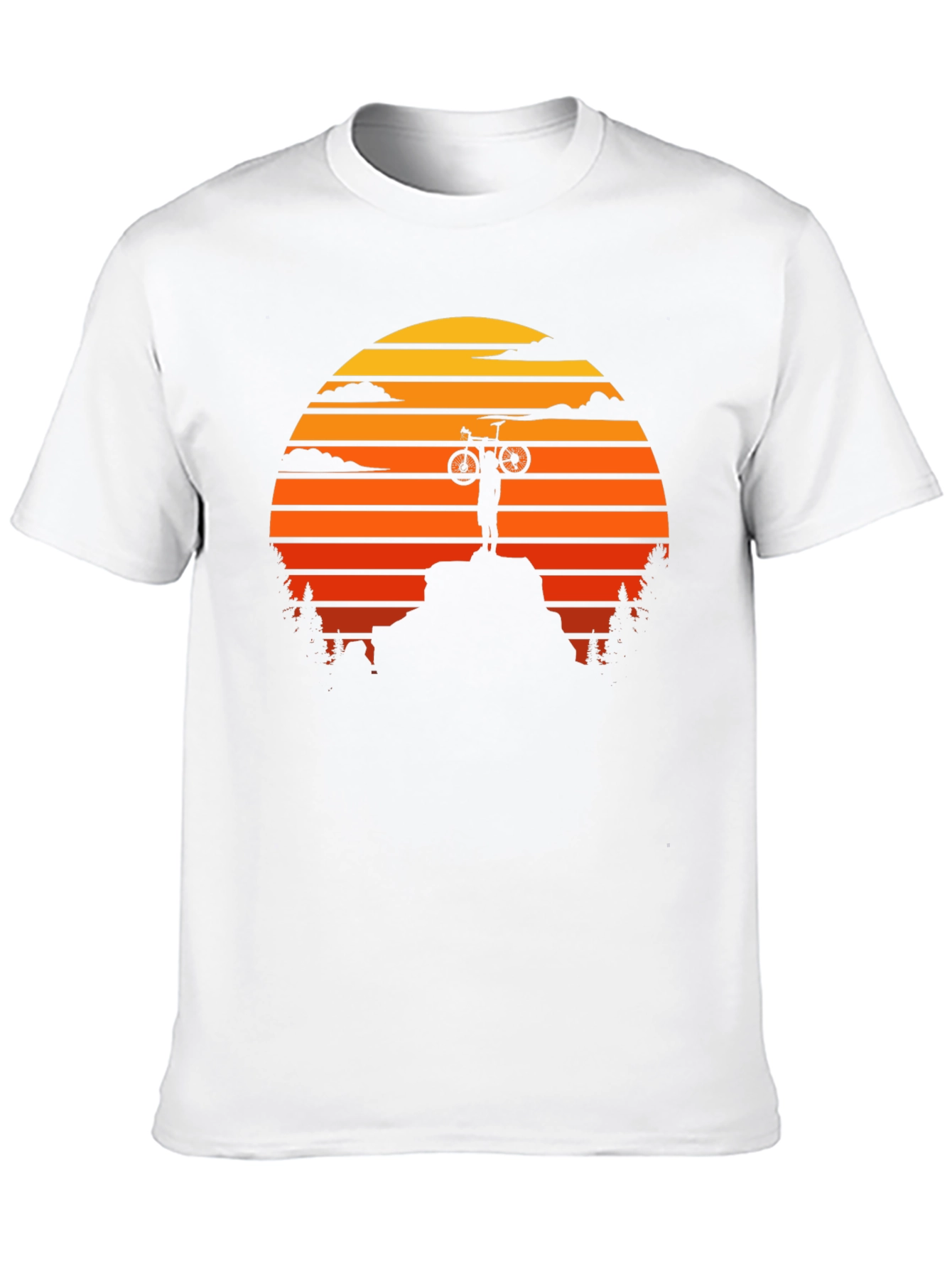 Mountain Biker Sunset Graphic Tee - Adventure Ready