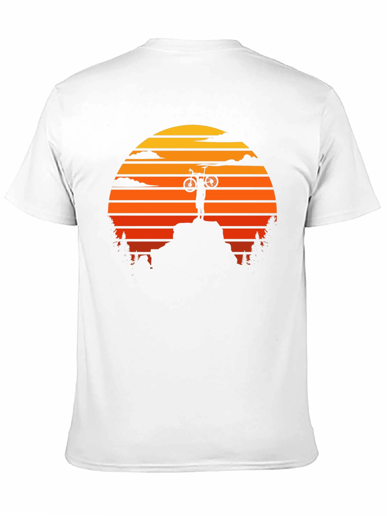Mountain Biker Sunset Graphic Tee - Adventure Ready