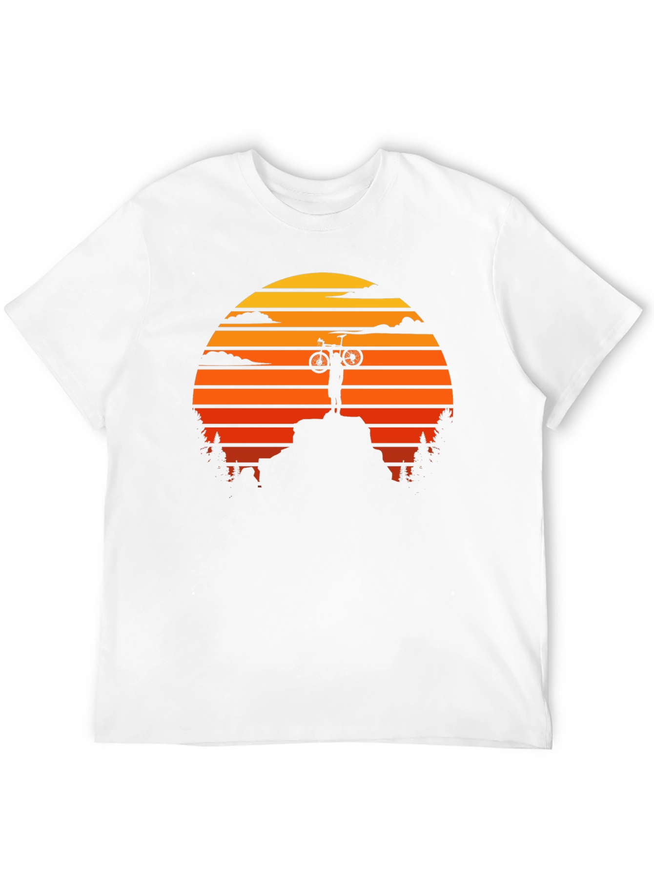 Mountain Biker Sunset Graphic Tee - Adventure Ready