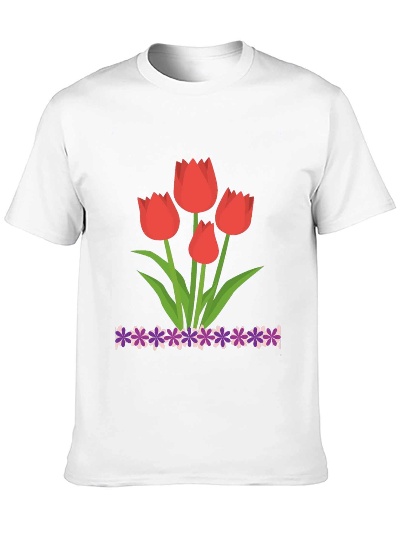 Tulip Graphic Black T-Shirt