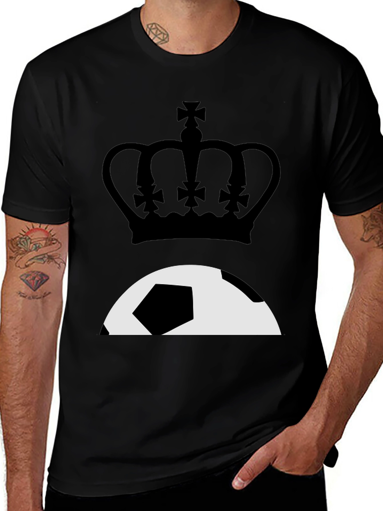 Soccer King Black T-Shirt