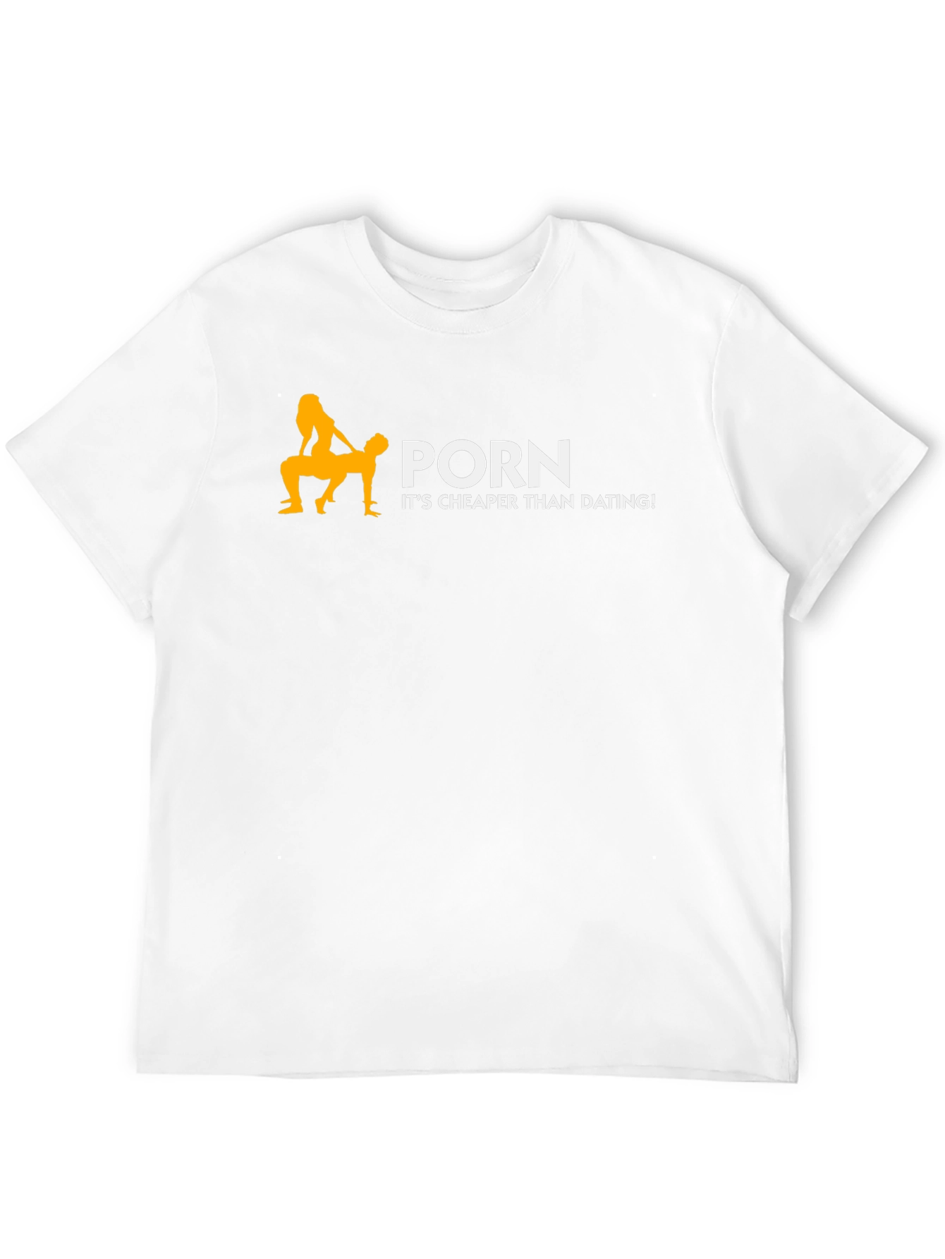 Funny Porn Cheaper Than Dating Black Graphic T-Shirt
