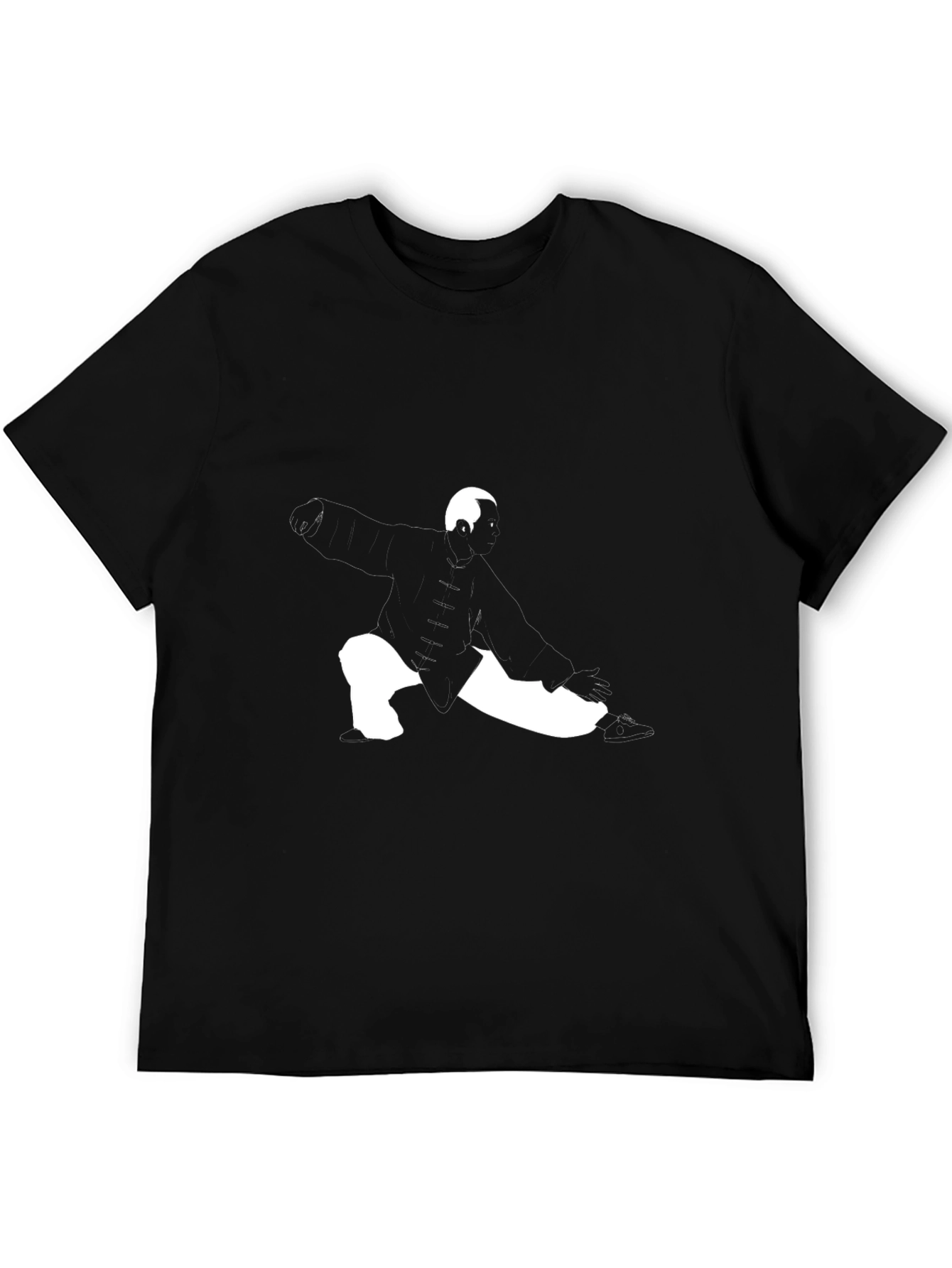 Martial Arts Black T-Shirt - Tai Chi Master Design