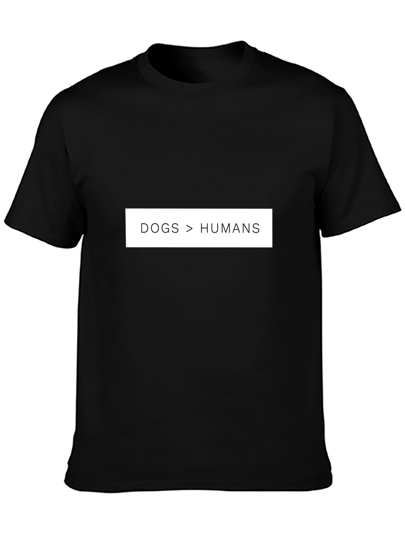 Dogs > Humans Graphic Tee - Black Cotton T-Shirt