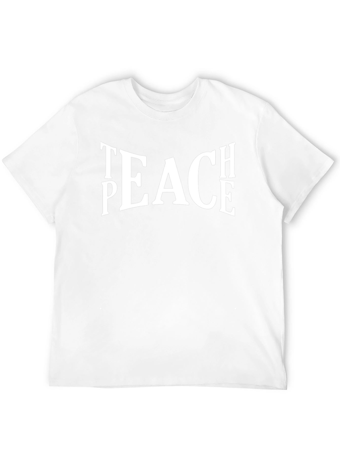 Teach Peace Graphic Tee - Black Cotton T-Shirt