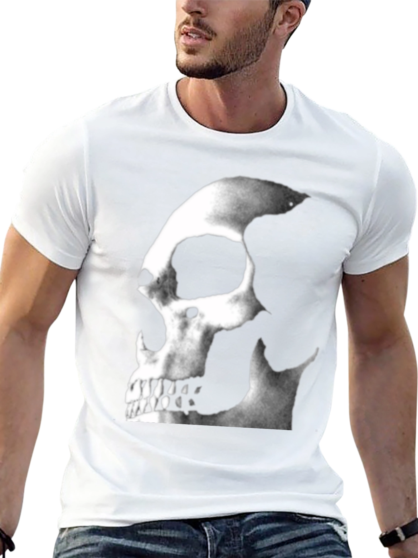 Black Skull Graphic T-Shirt