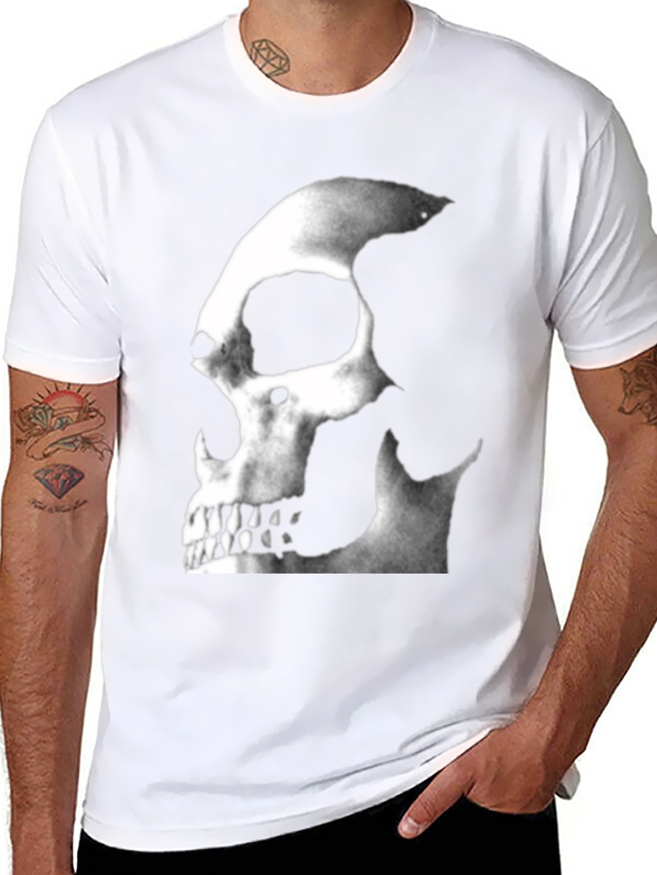 Black Skull Graphic T-Shirt