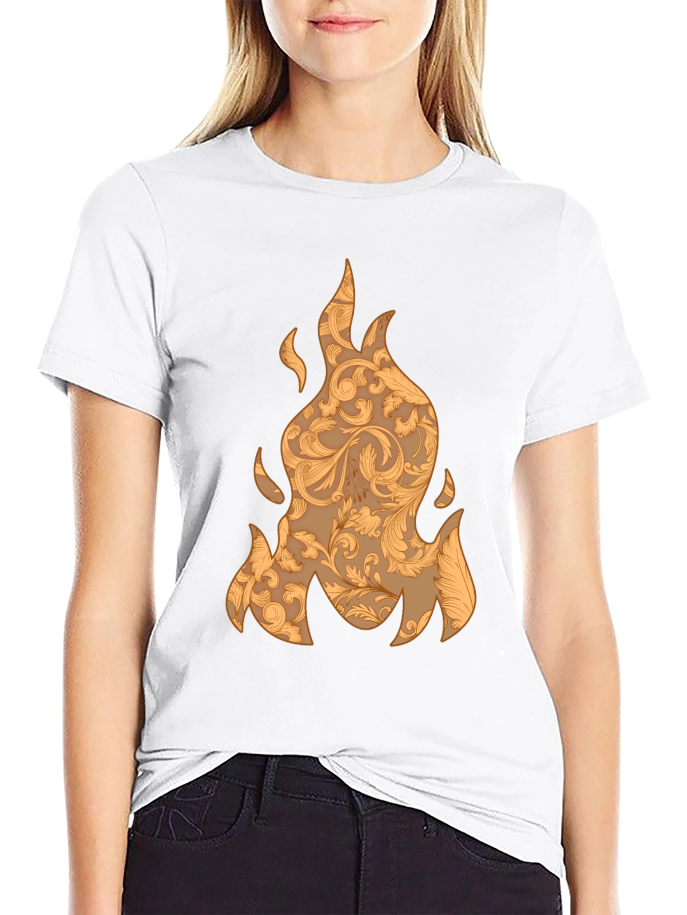 Flame Pattern Graphic T-Shirt