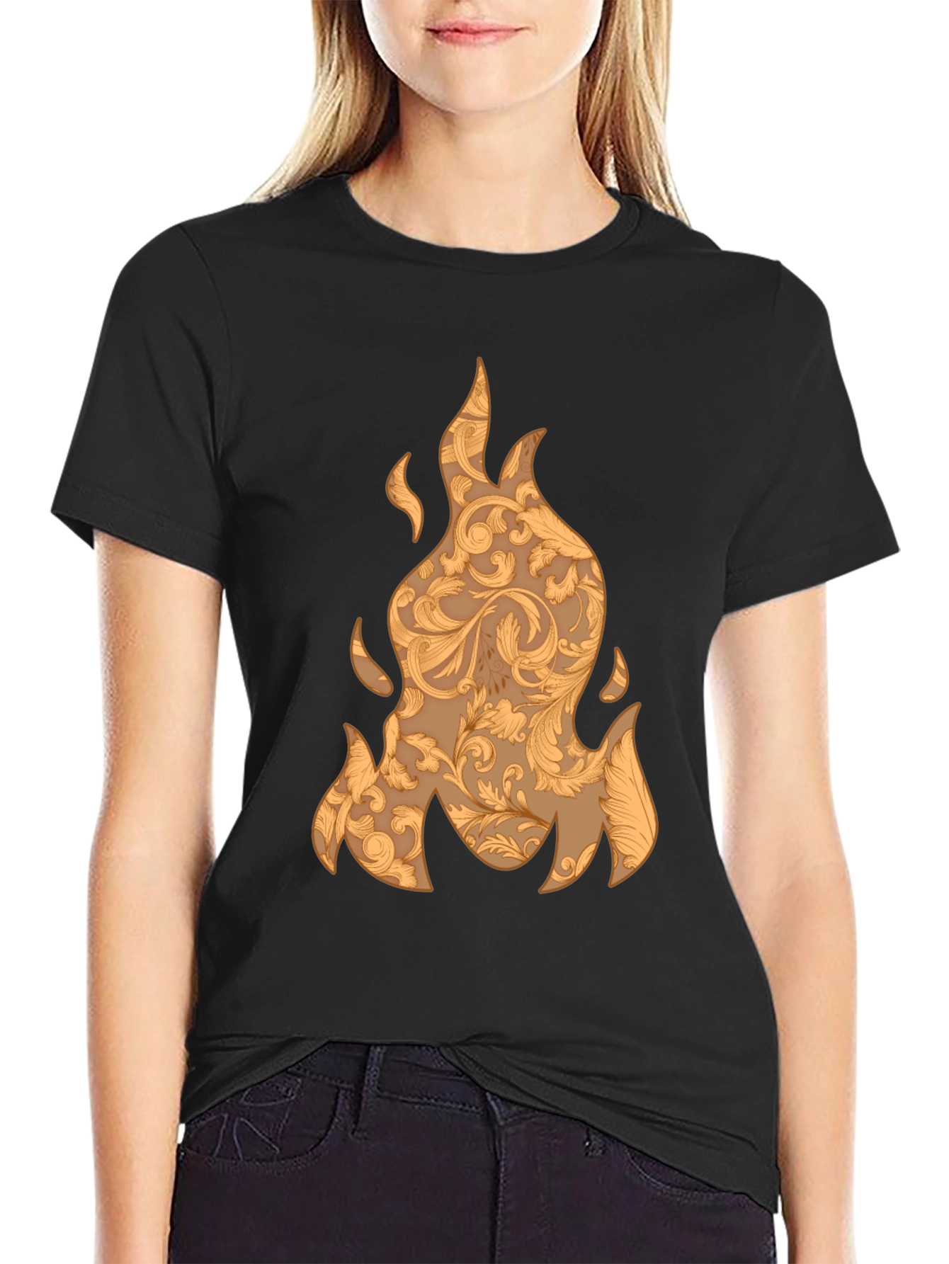 Flame Pattern Graphic T-Shirt