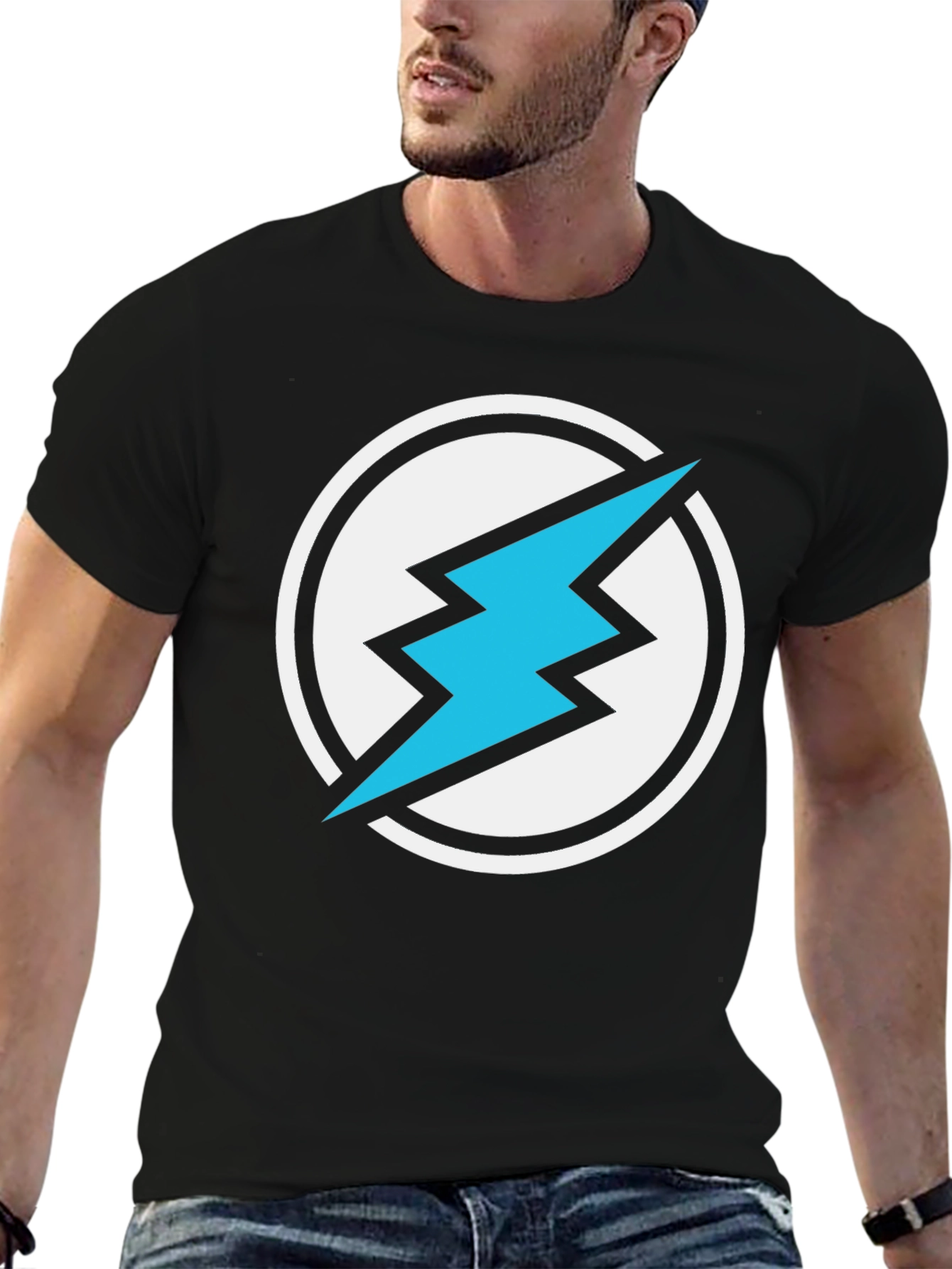 Electric Bolt T-Shirt - Black Graphic Tee