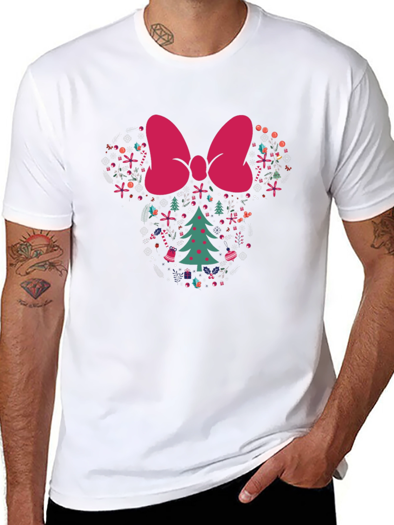 Festive Minnie Mouse Christmas Tree T-Shirt