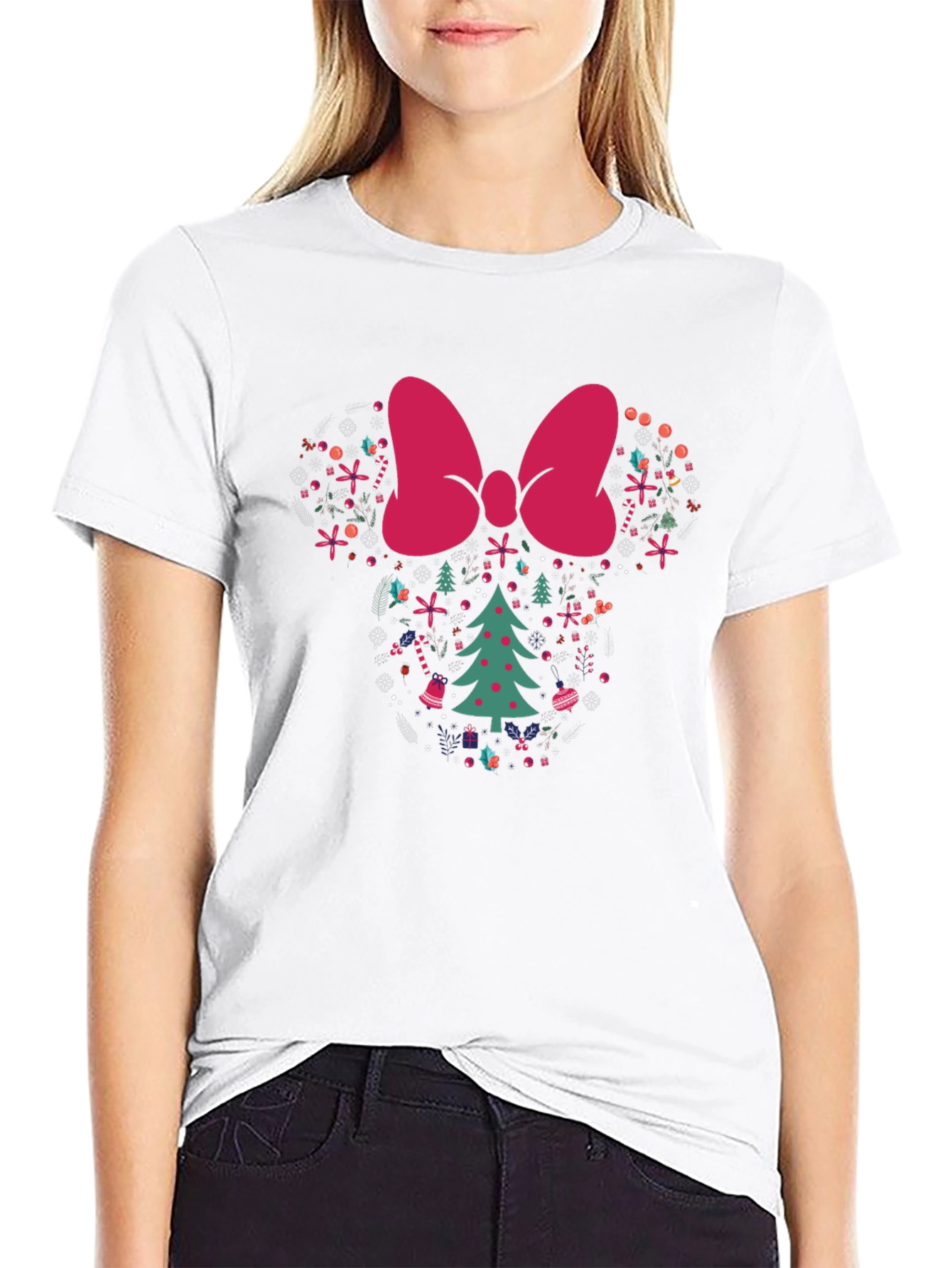 Festive Minnie Mouse Christmas Tree T-Shirt