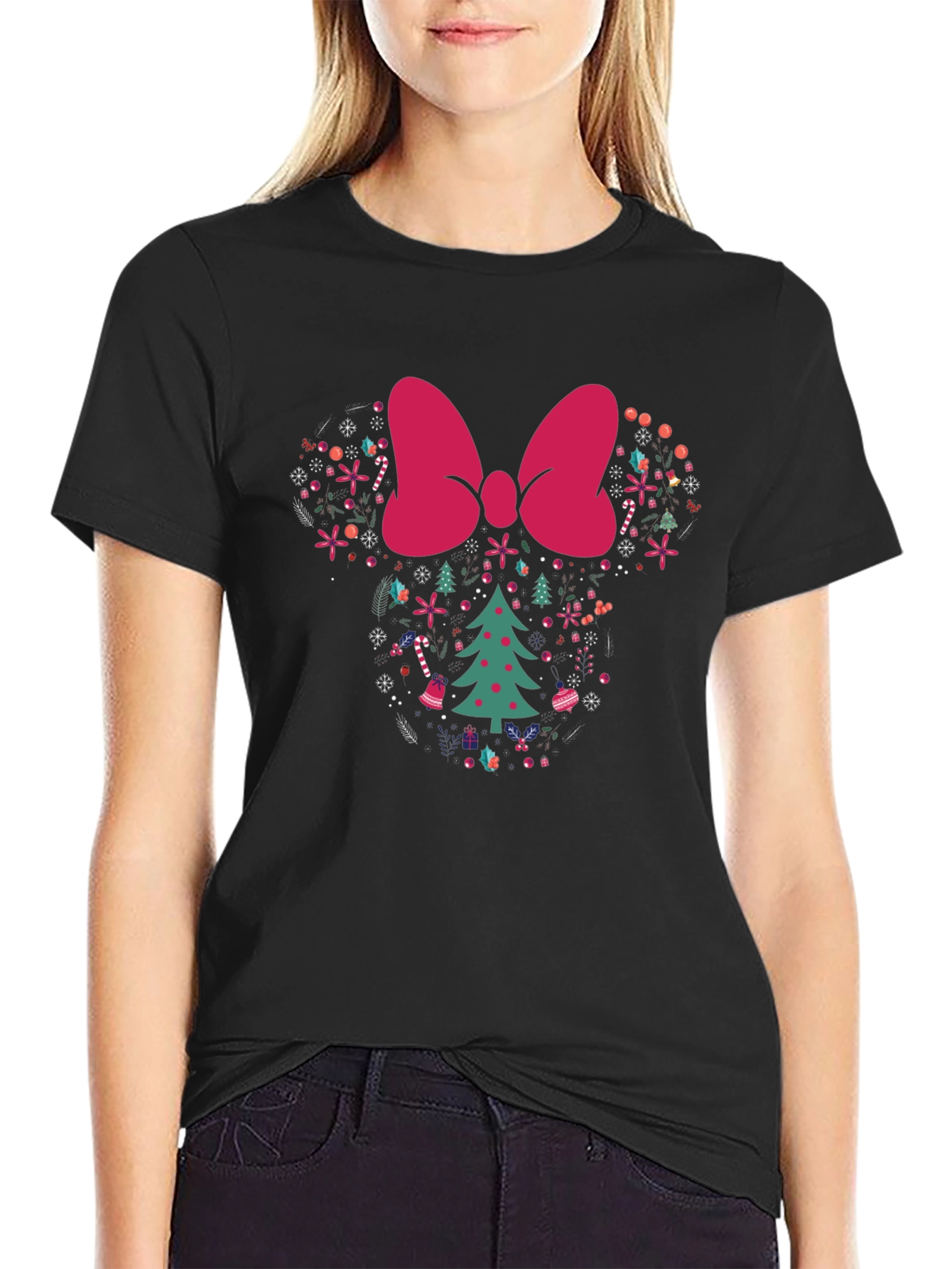 Festive Minnie Mouse Christmas Tree T-Shirt