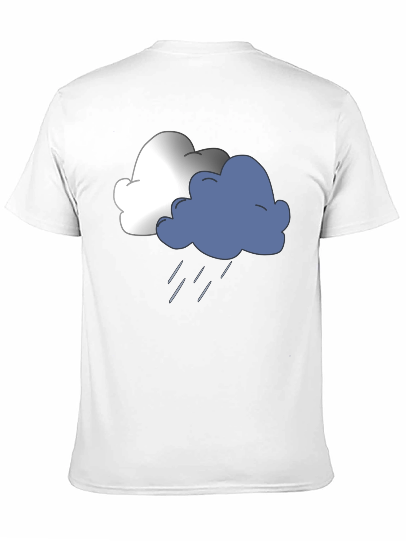 Rainy Day Cloud Graphic Black T-Shirt