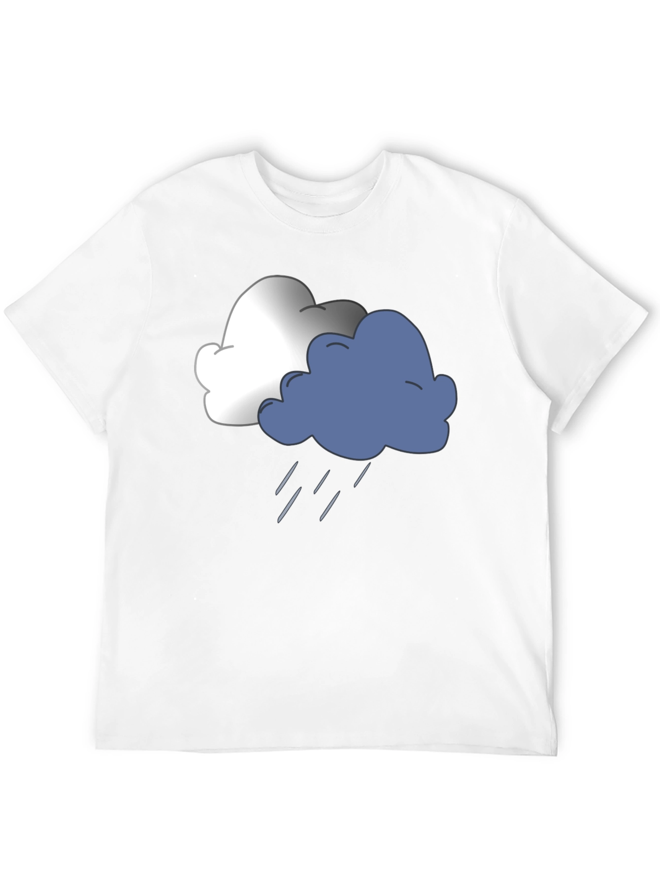 Rainy Day Cloud Graphic Black T-Shirt