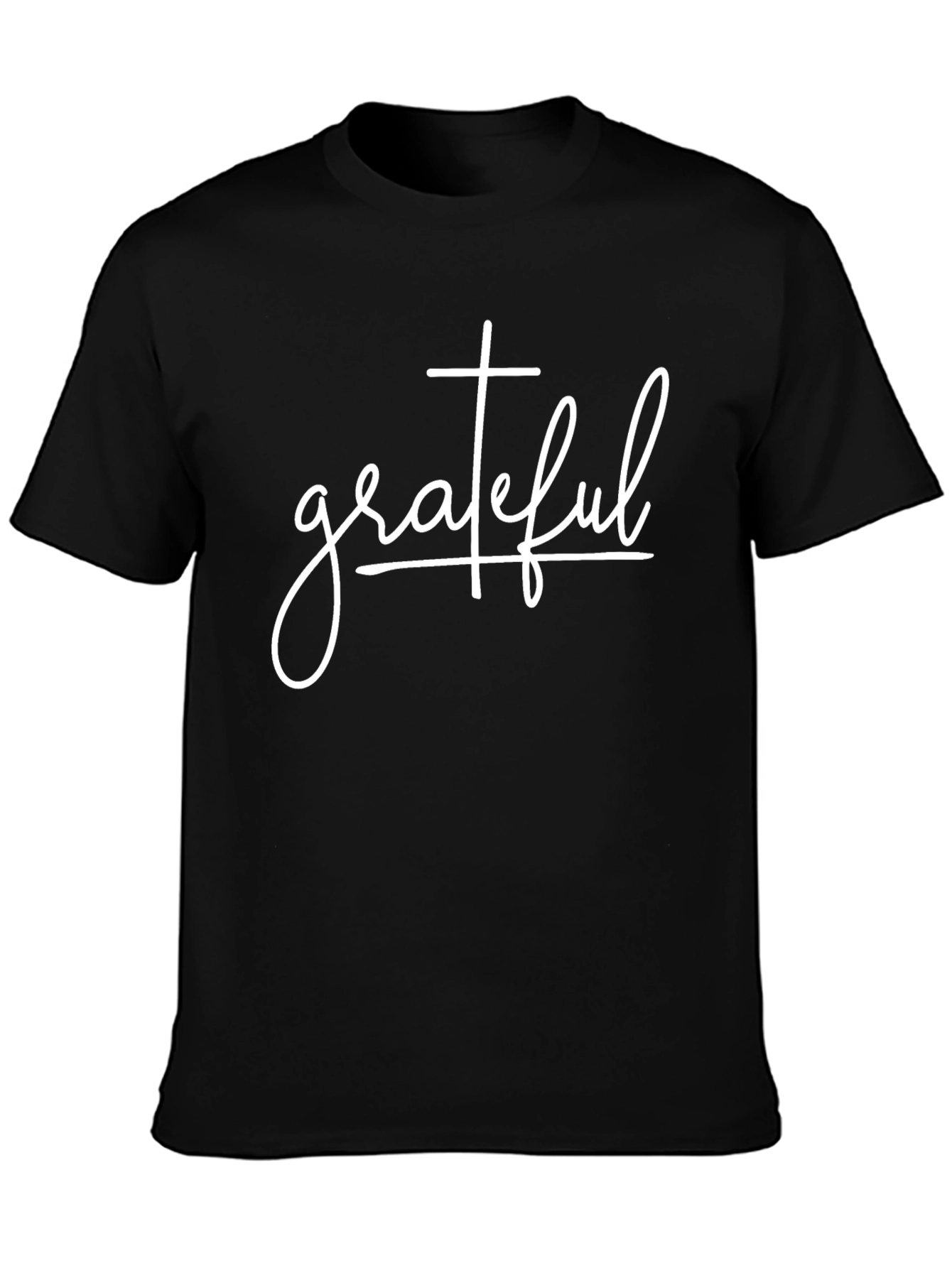 Grateful Graphic Tee - Classic Black Comfort