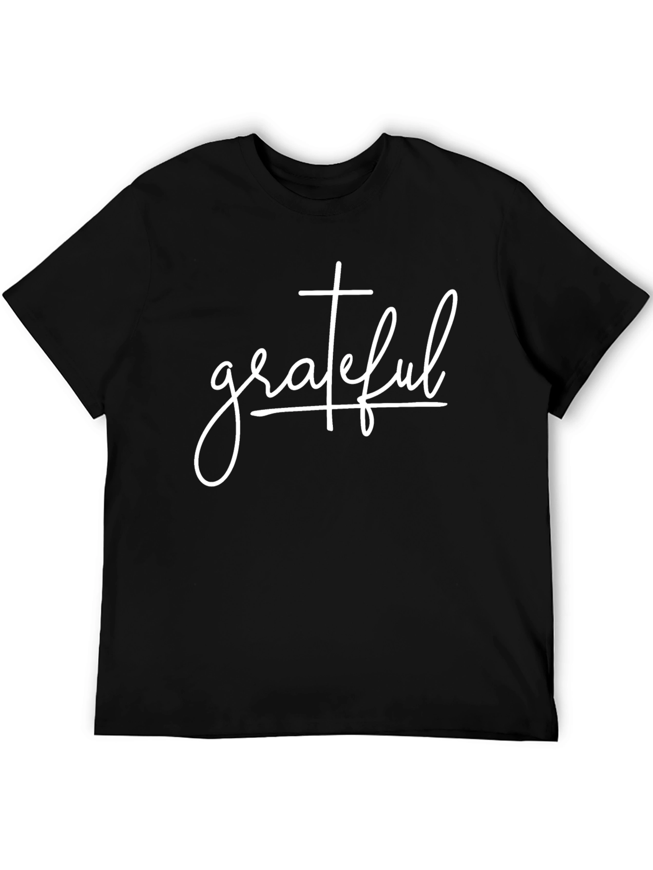 Grateful Graphic Tee - Classic Black Comfort