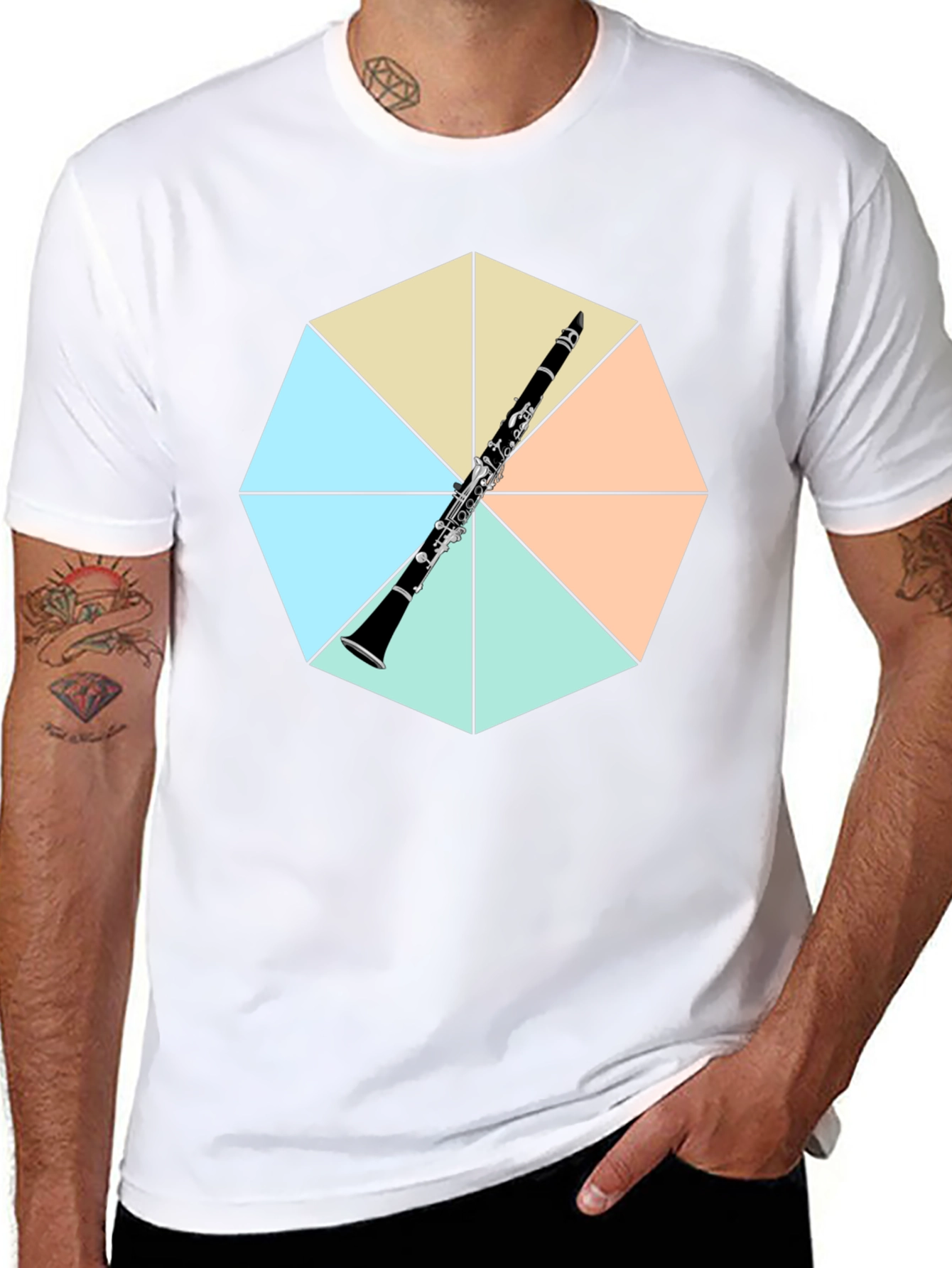 Clarinet Graphic Tee - Unique Music Lovers Shirt