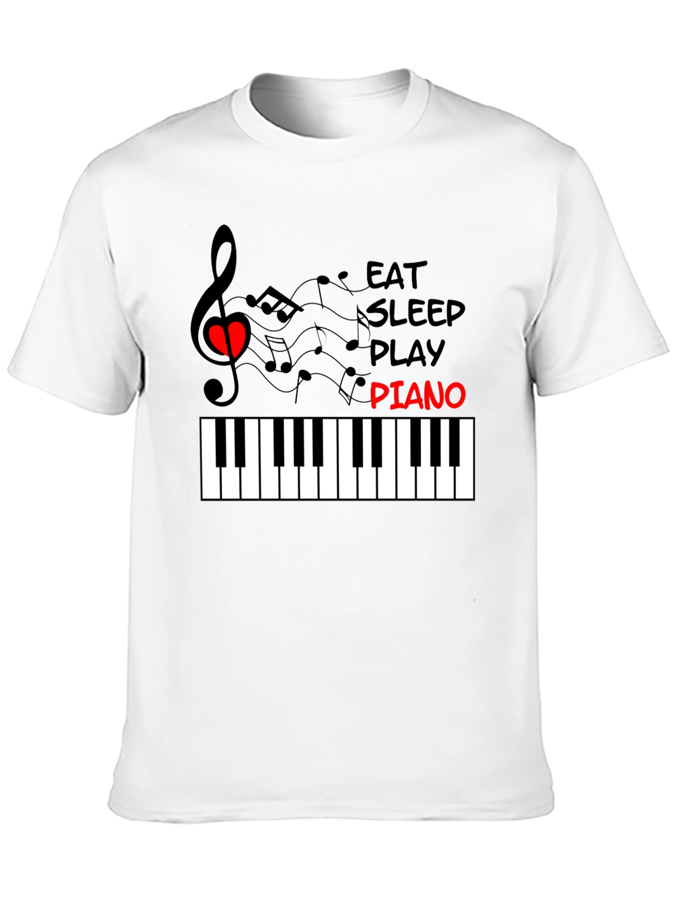 Eat Sleep Play Piano T-Shirt - Music Lover Tee