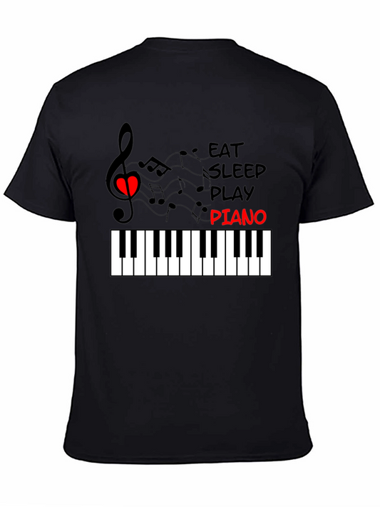 Eat Sleep Play Piano T-Shirt - Music Lover Tee