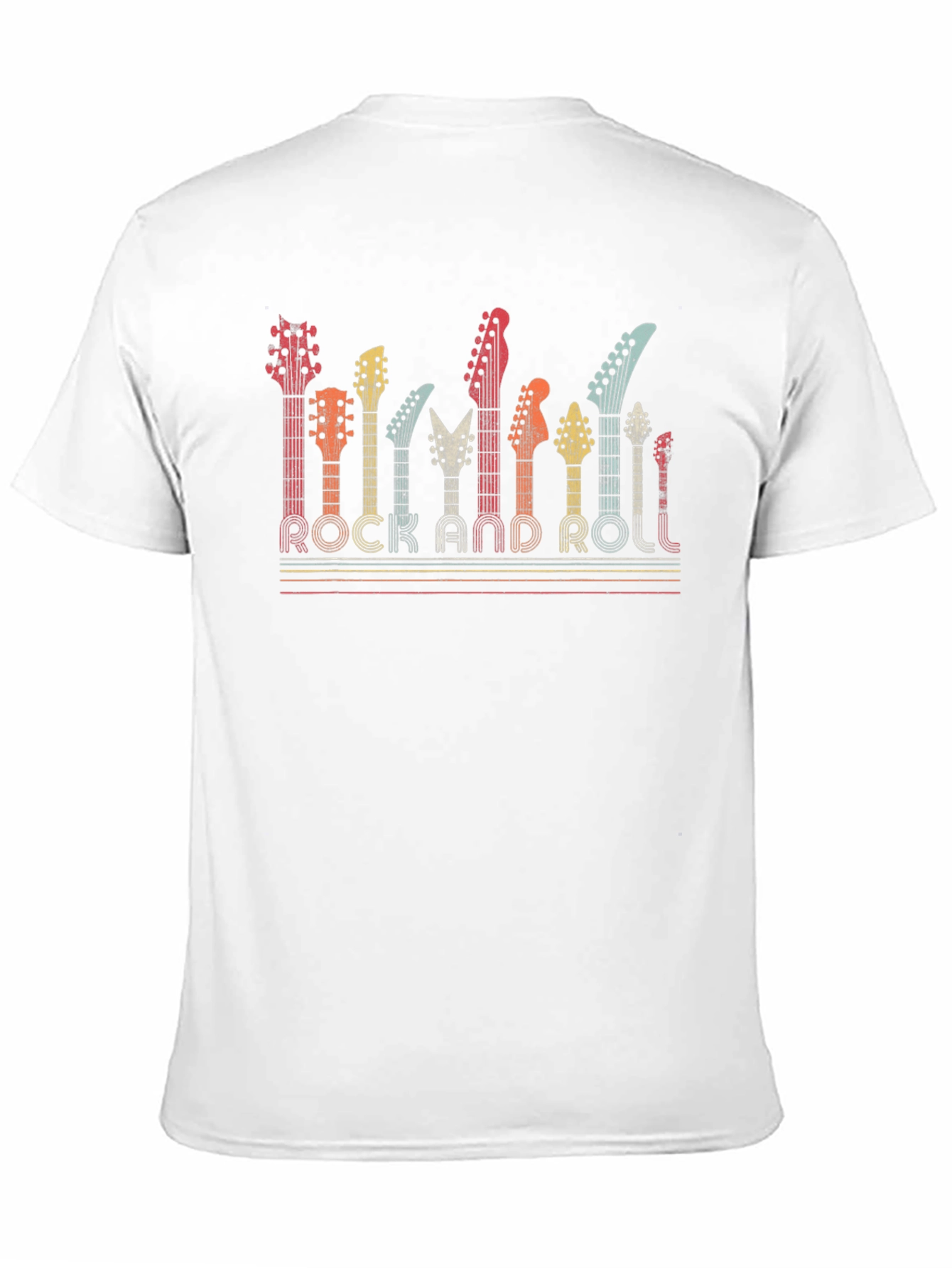 Rock and Roll Guitar T-Shirt Retro Band Tee