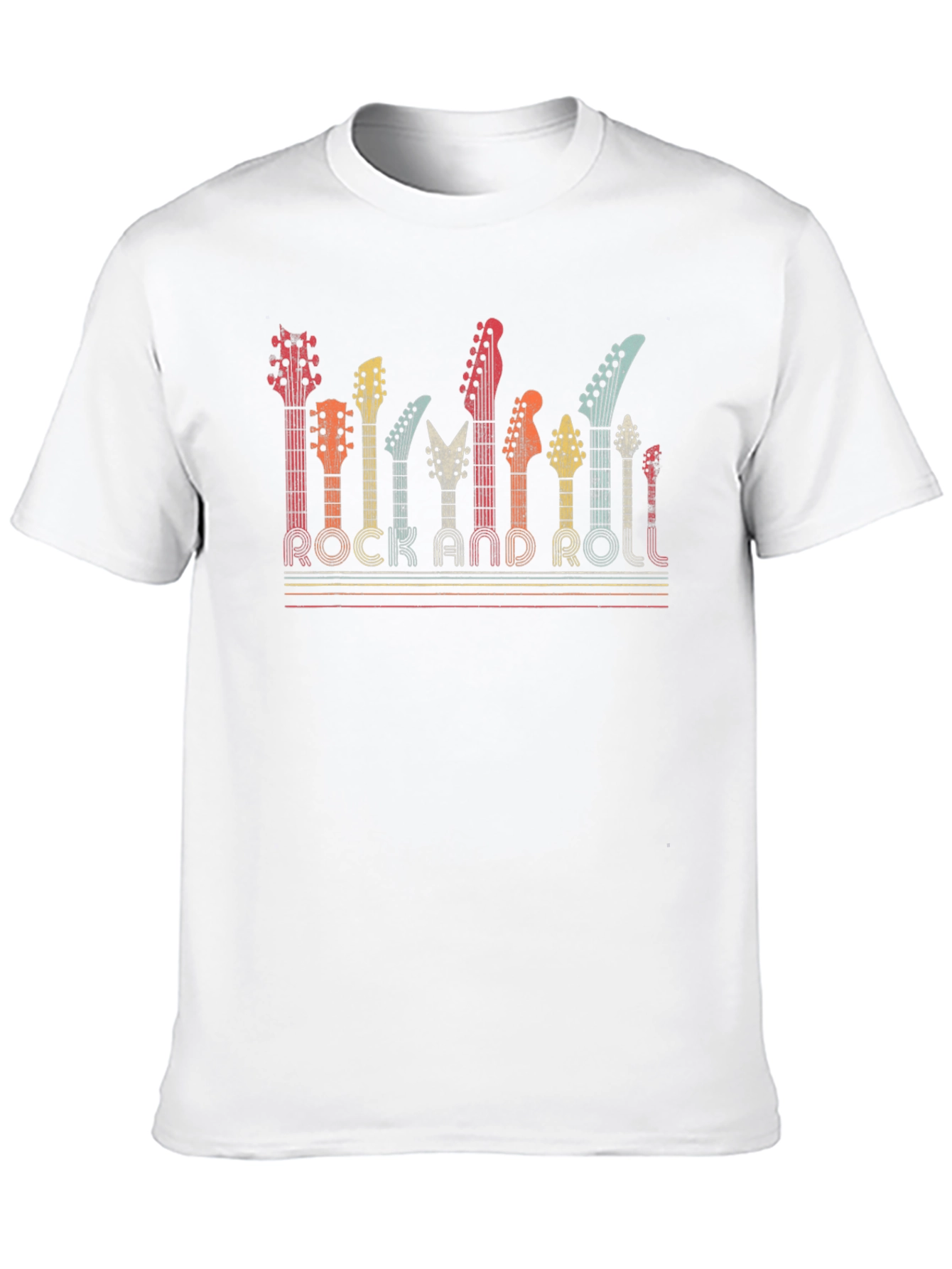 Rock and Roll Guitar T-Shirt Retro Band Tee