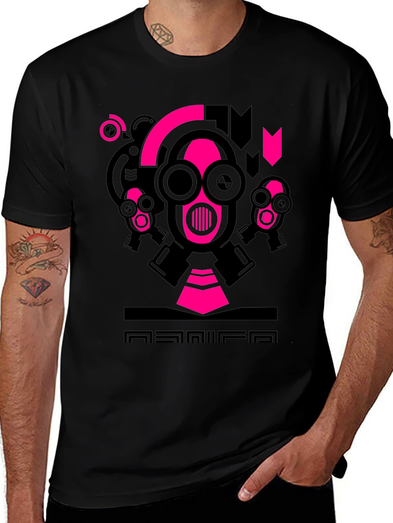 Bold Graphic Tee: Gas Mask Art