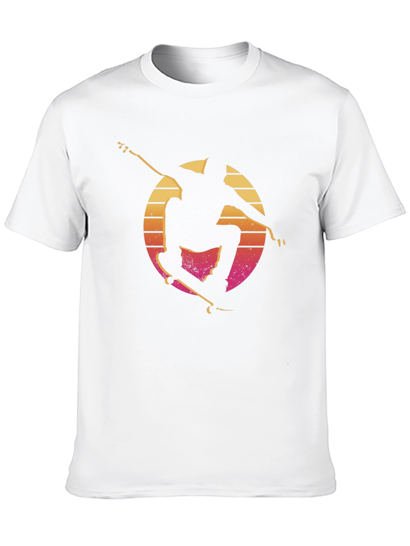 Retro Skateboarder Tee - Sunset Silhouette