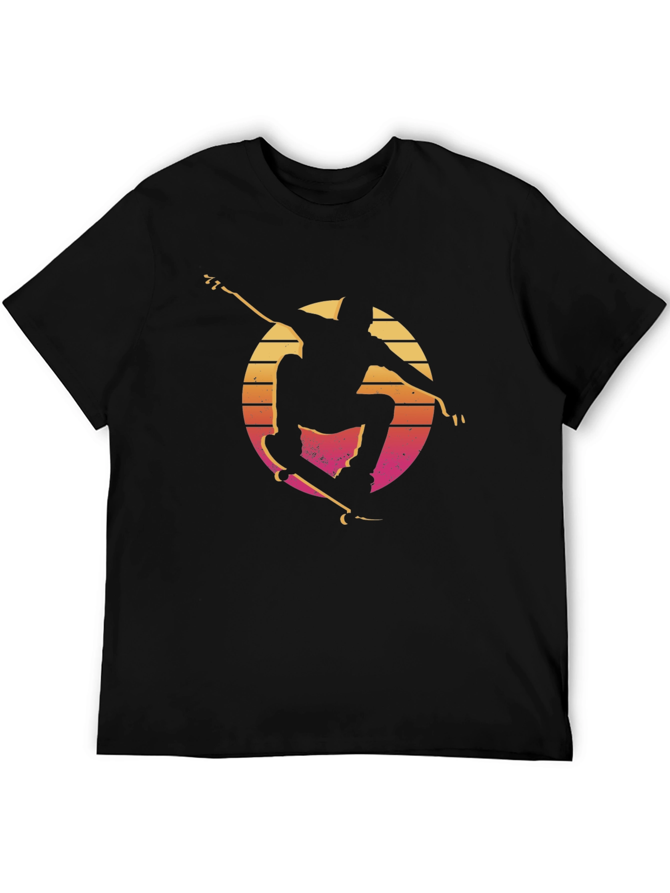 Retro Skateboarder Tee - Sunset Silhouette