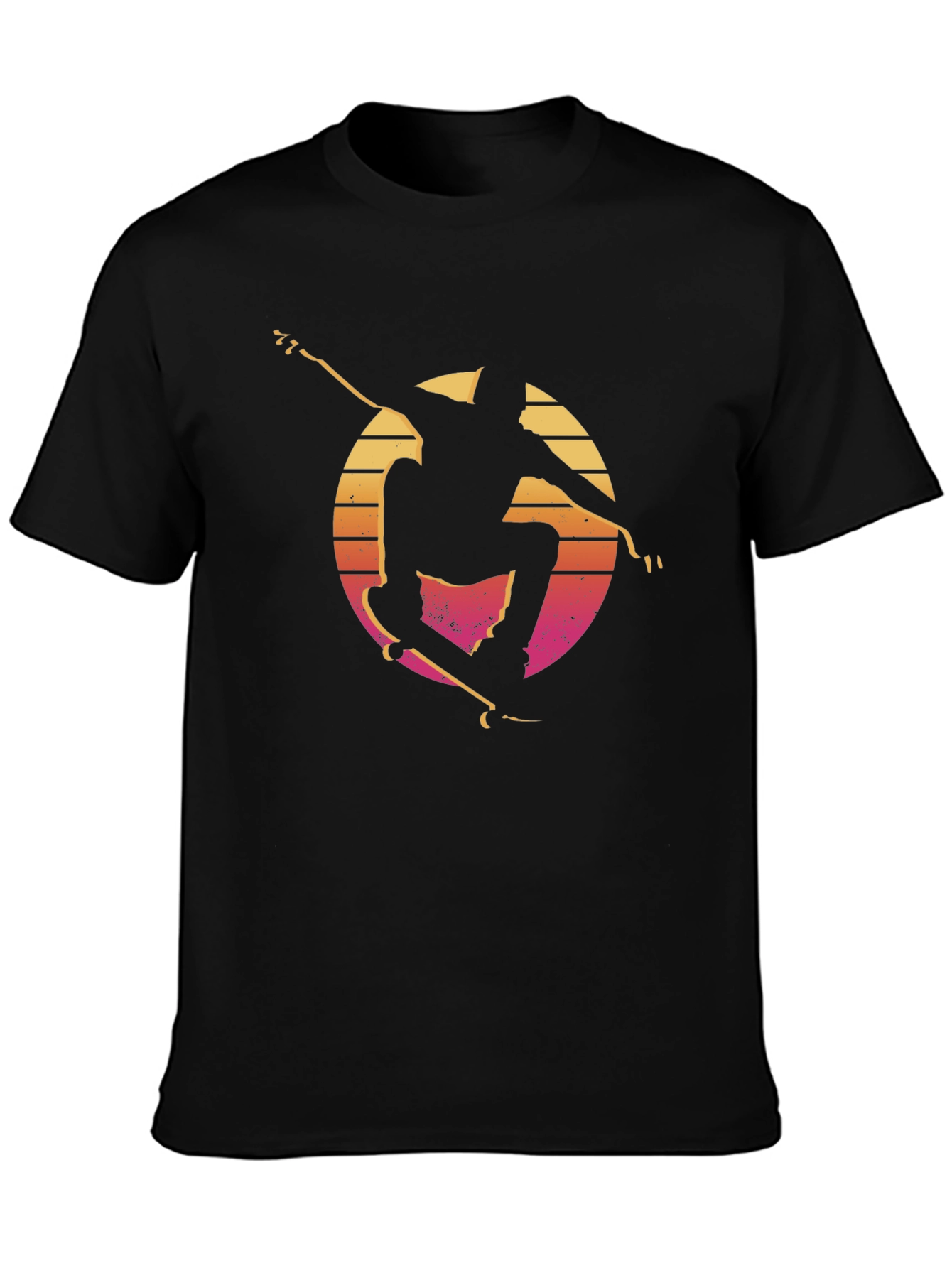 Retro Skateboarder Tee - Sunset Silhouette