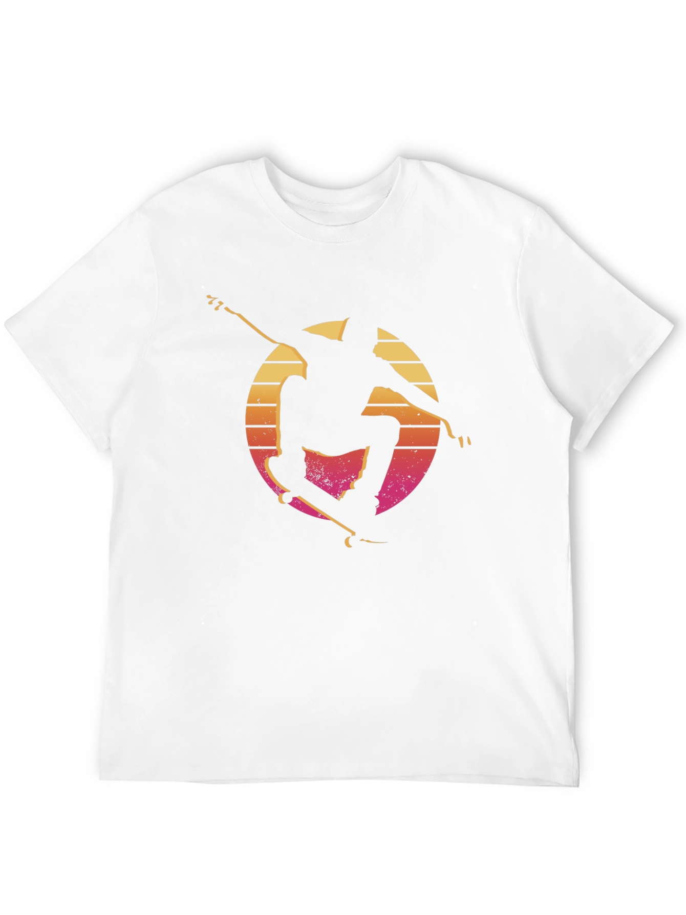 Retro Skateboarder Tee - Sunset Silhouette