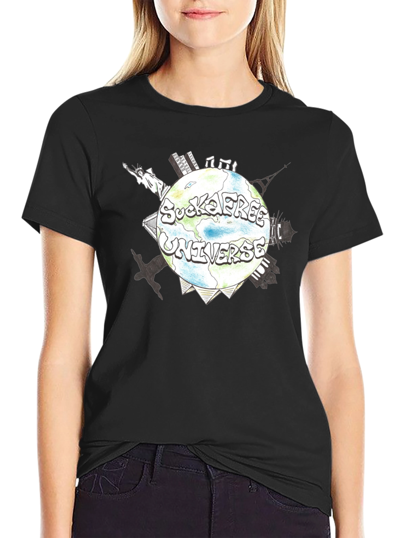 SuckaFree Universe Graphic T-Shirt - Global Design