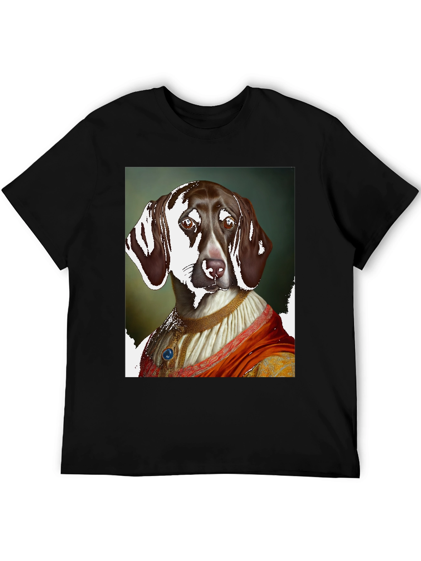 Dog Portrait Graphic Tee - Renaissance Style