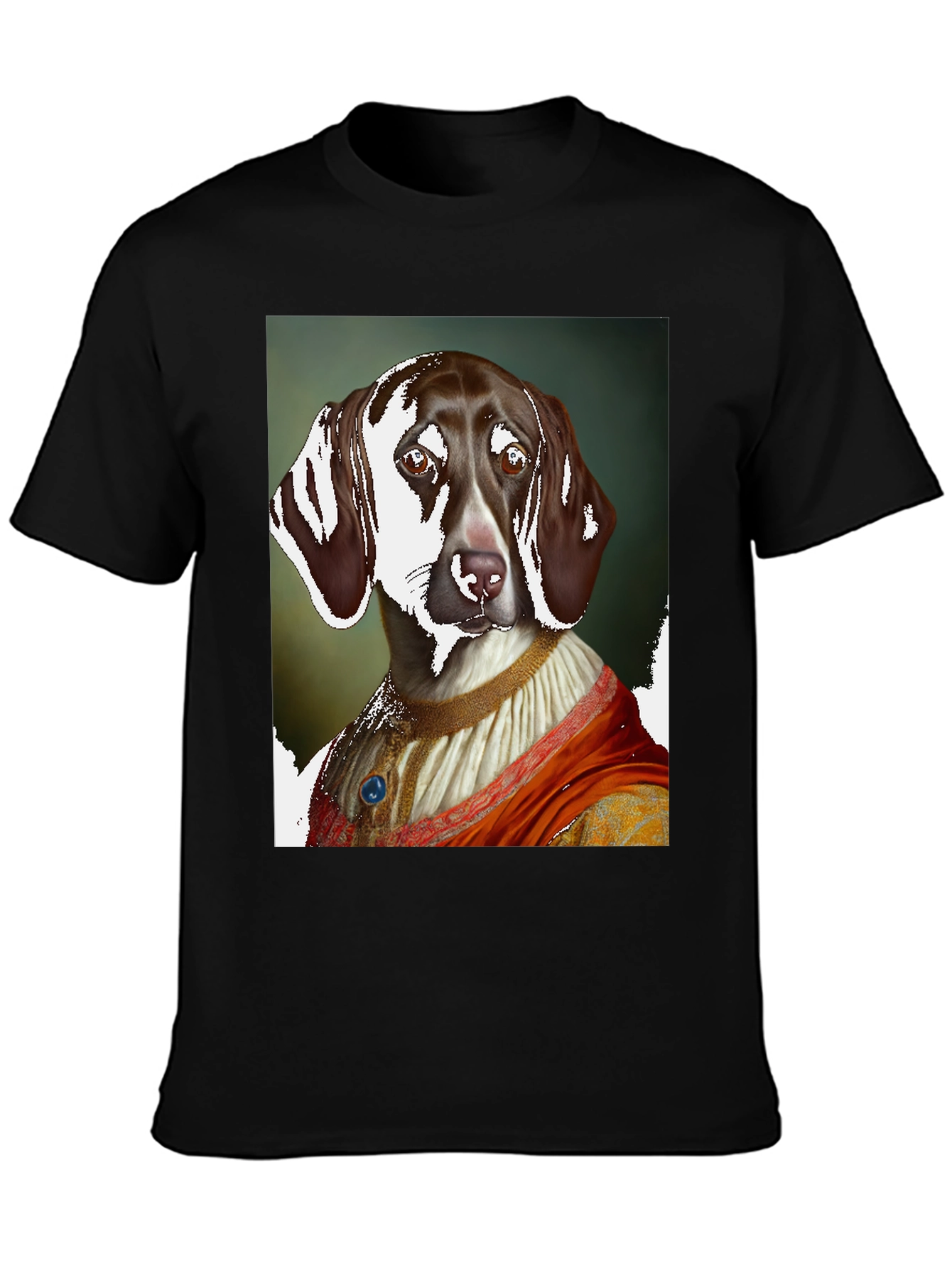 Dog Portrait Graphic Tee - Renaissance Style